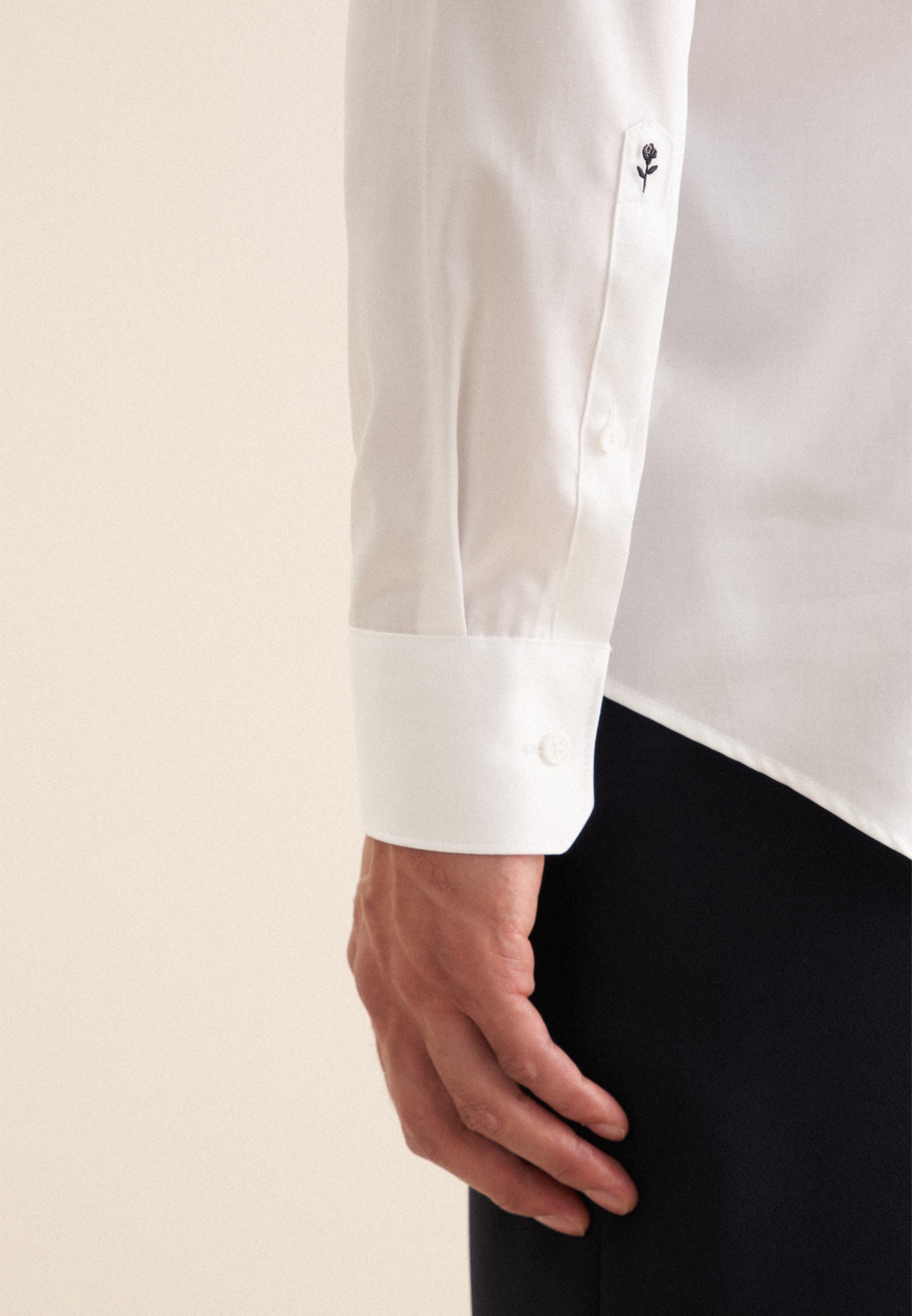 seidensticker Businesshemd »Schwarze Rose«, Slim Kentkragen Uni