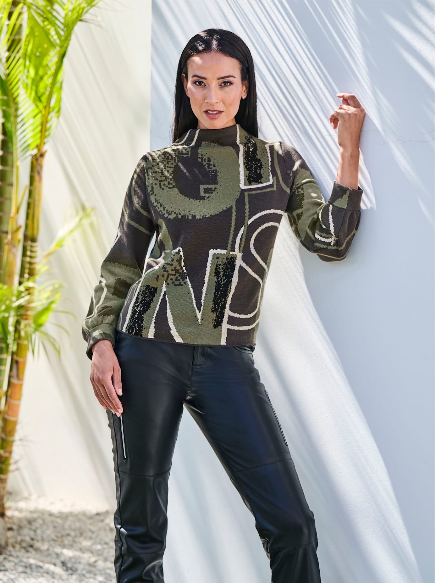 heine Strickpullover »Druck-Pullover«
