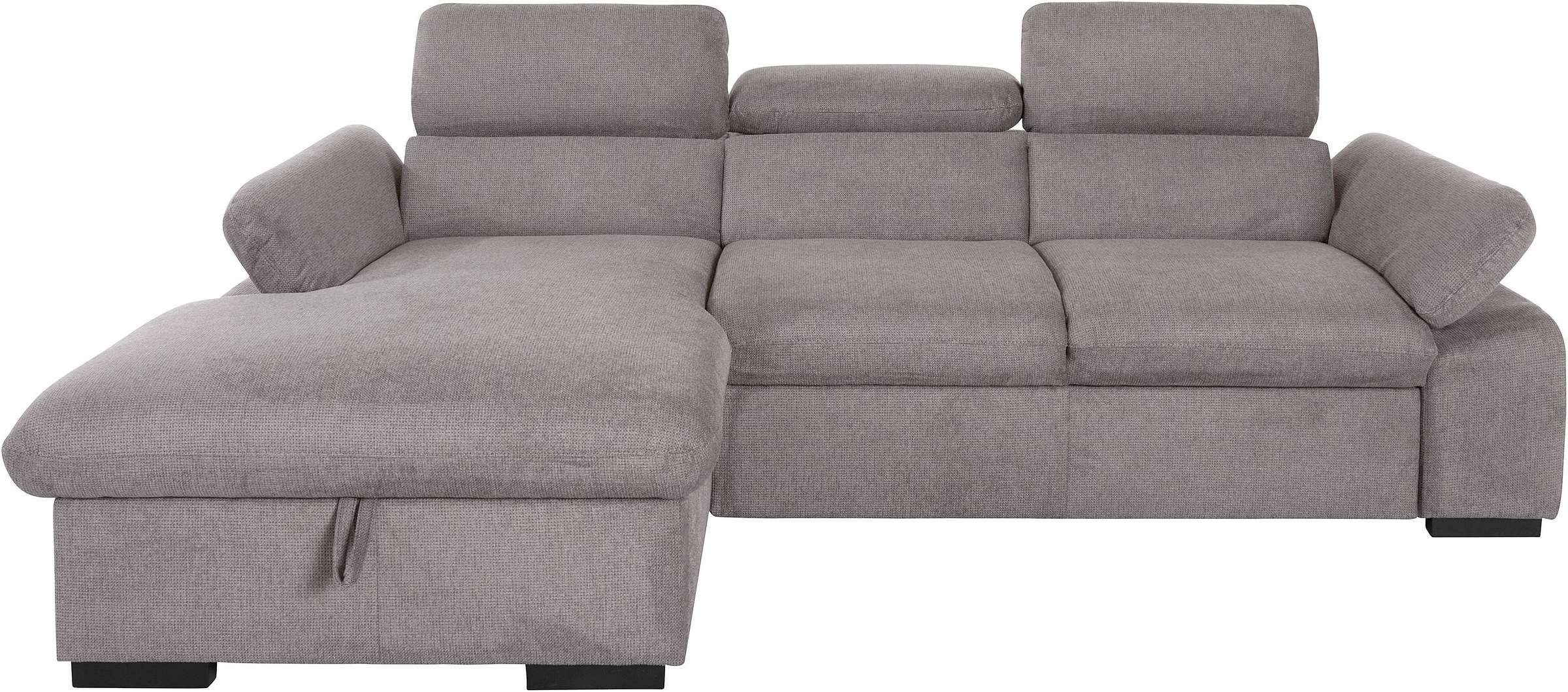 COTTA Ecksofa »Lola L-Form mit Kopfteilfunktion & Hocker«, (Set, mit Hocker), wahlweise mit Bettfunktion, Bettkasten & Armteilverstellung