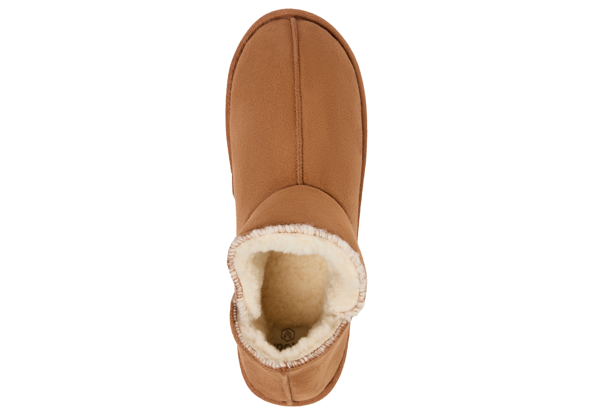 Apollo Hausschuh »LADIES HOME BOOTS SUEDE«, mit Logoprägung und kuscheligen, wärmenden Innenfutter
