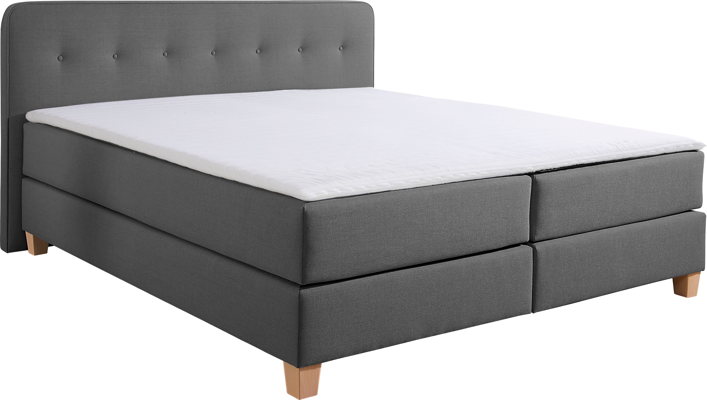Home affaire Boxspringbett »Fargo«, in Überlänge 220 cm, mit Topper, 3 Ausführungen, 4, Breiten