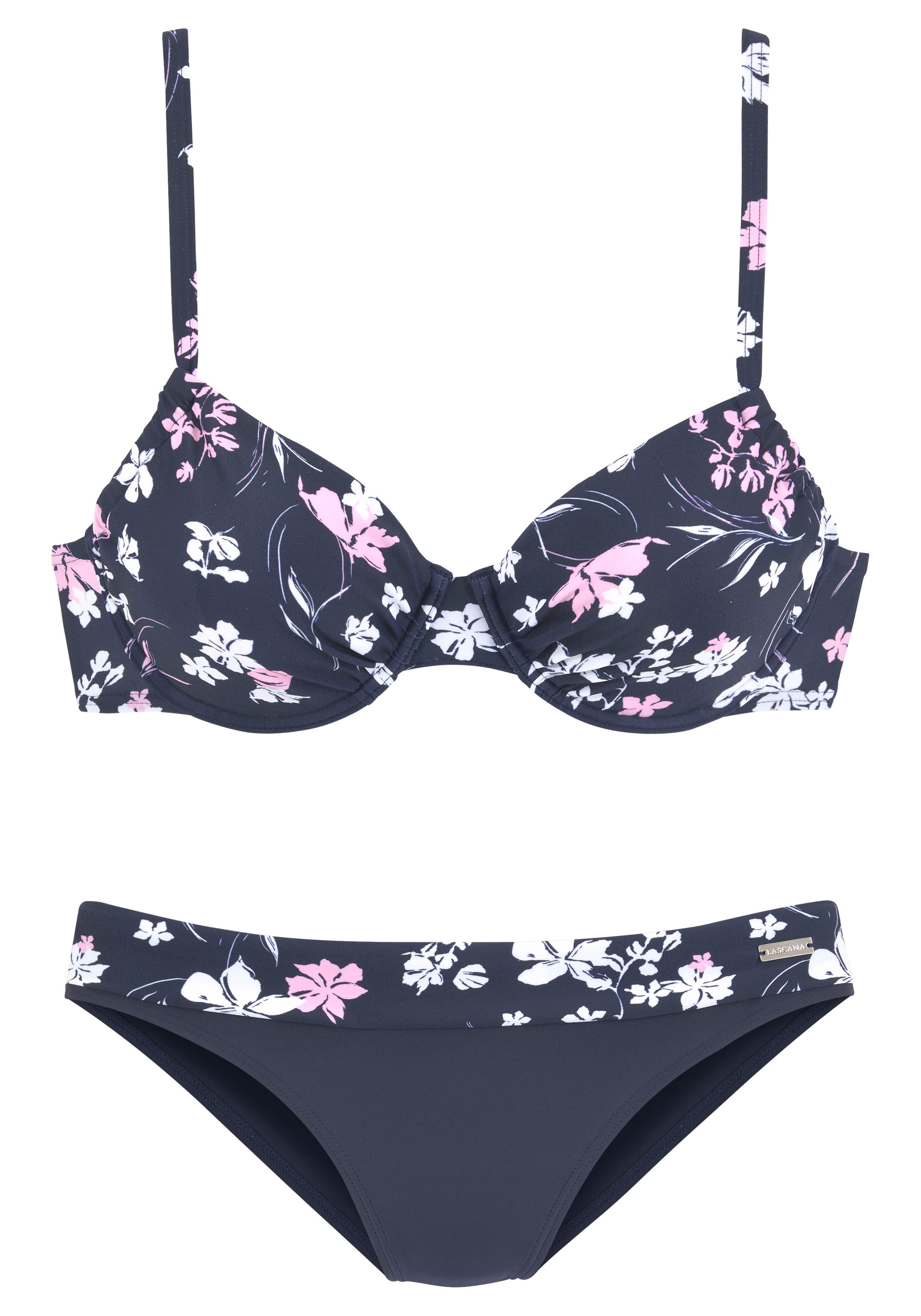 LASCANA Bügel-Bikini mit unifarbener Hose
