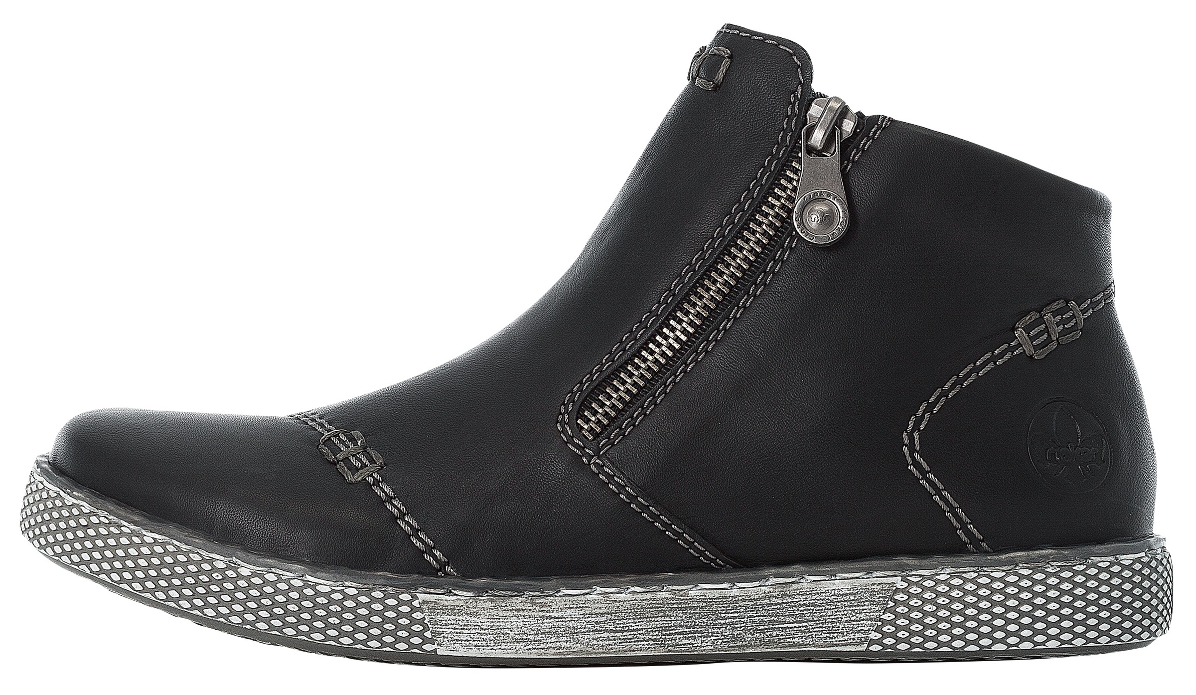 Rieker Schlupfboots, Stiefelette, Schlupfboots mit Reissverschluss