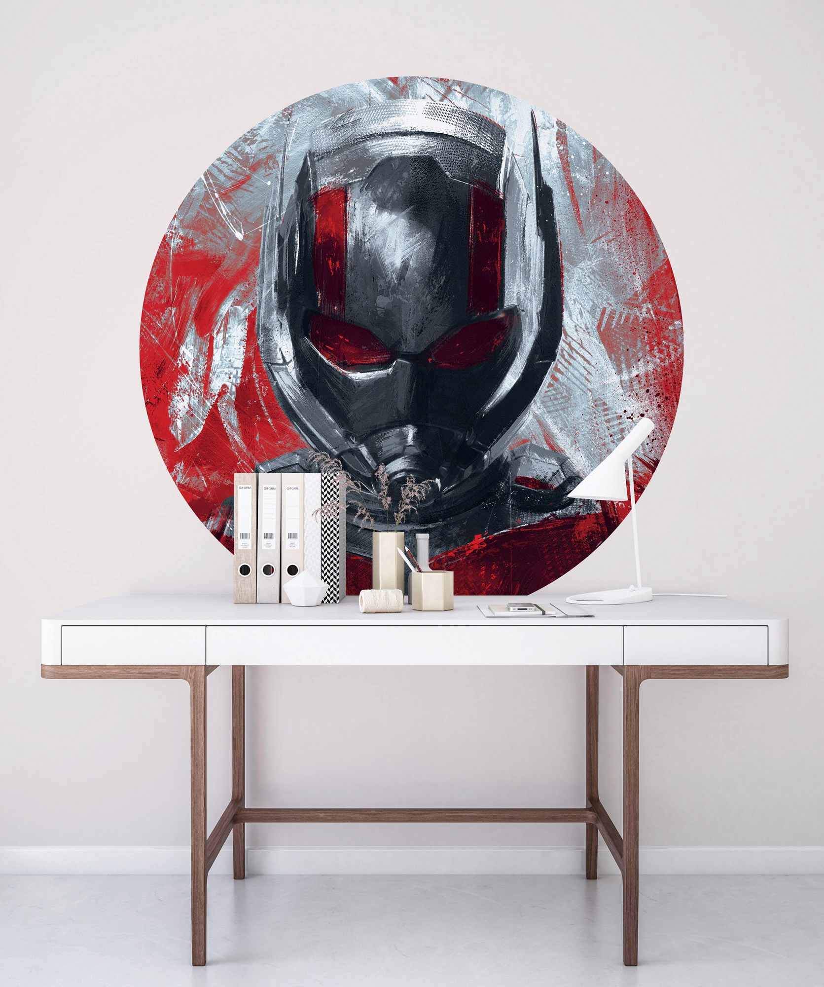 Komar Fototapete »Vlies selbstklebend - Avengers Painting Ant-Man - Grösse 125 x 125 cm«, bedruckt, Kinderzimmer