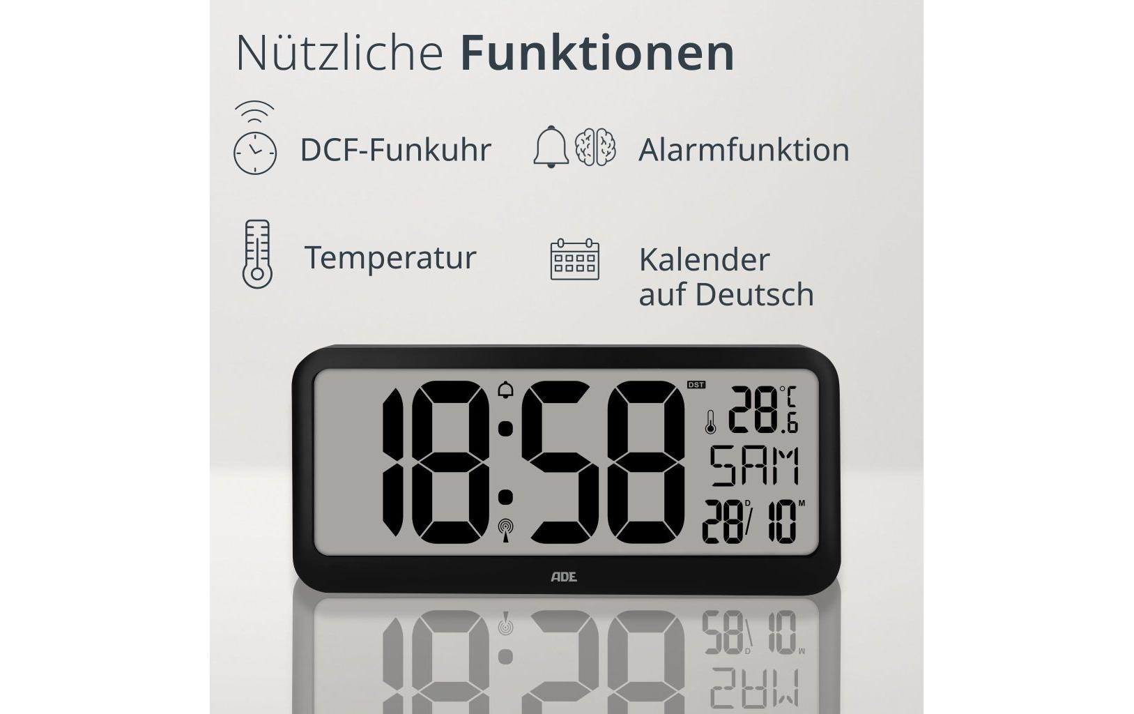ADE Funkwecker »Schwarz«