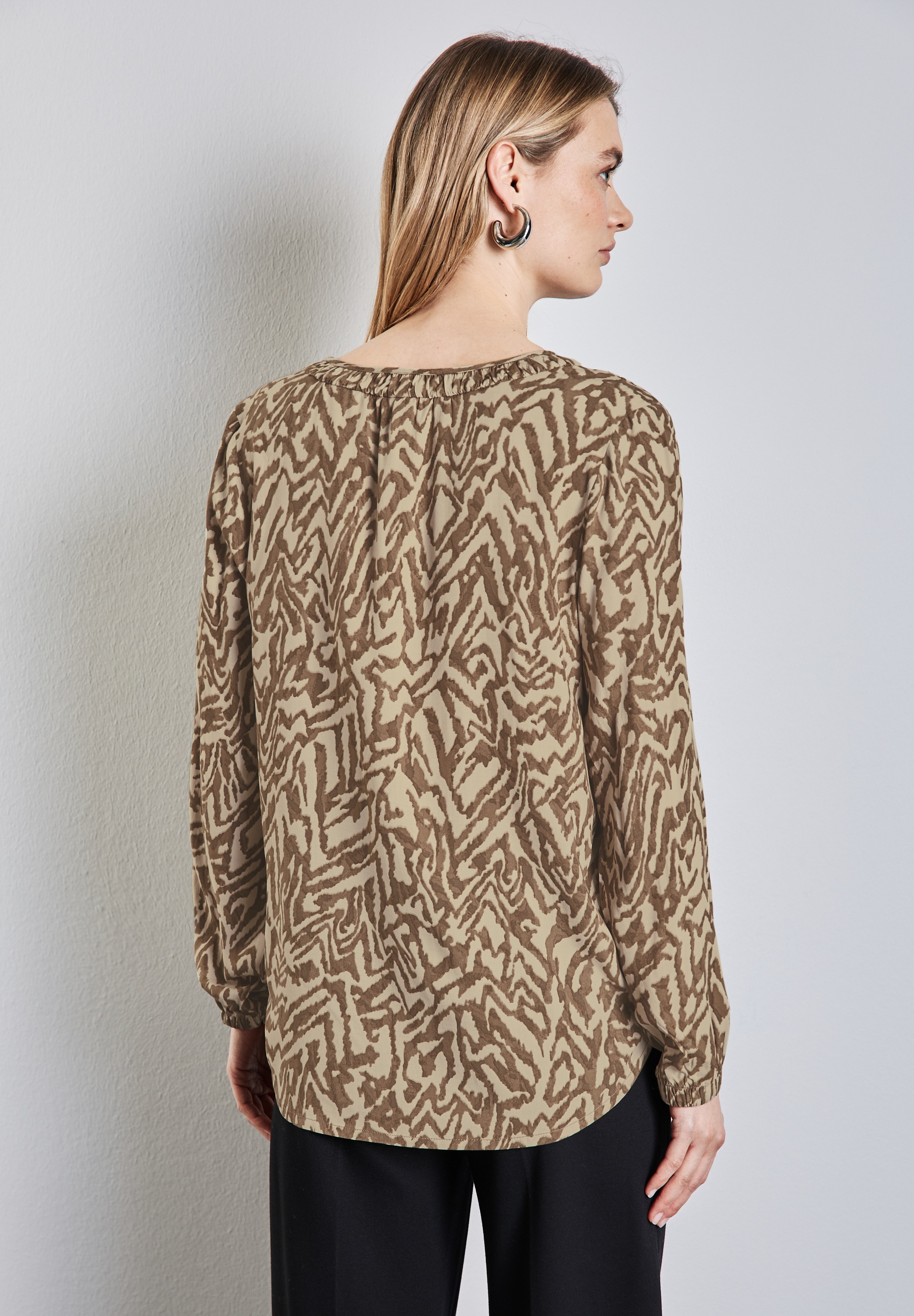 STREET ONE Langarmbluse, mit All-Over Print