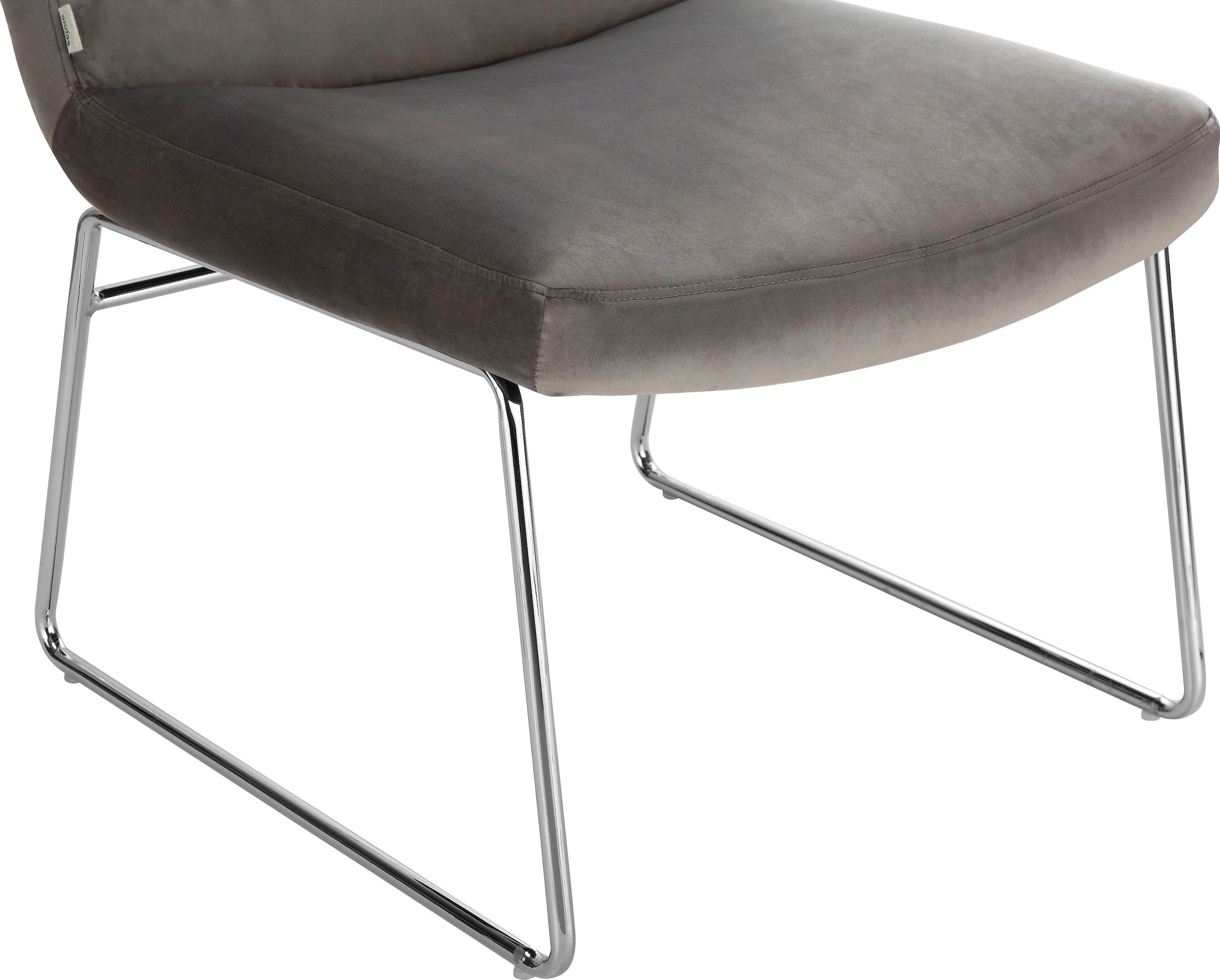andas Sessel »Gil, Loungesessel Wohnzimmer,«, Samtvelours Bezug, in drei Farbvarianten, Sitzhöhe 47,5 cm