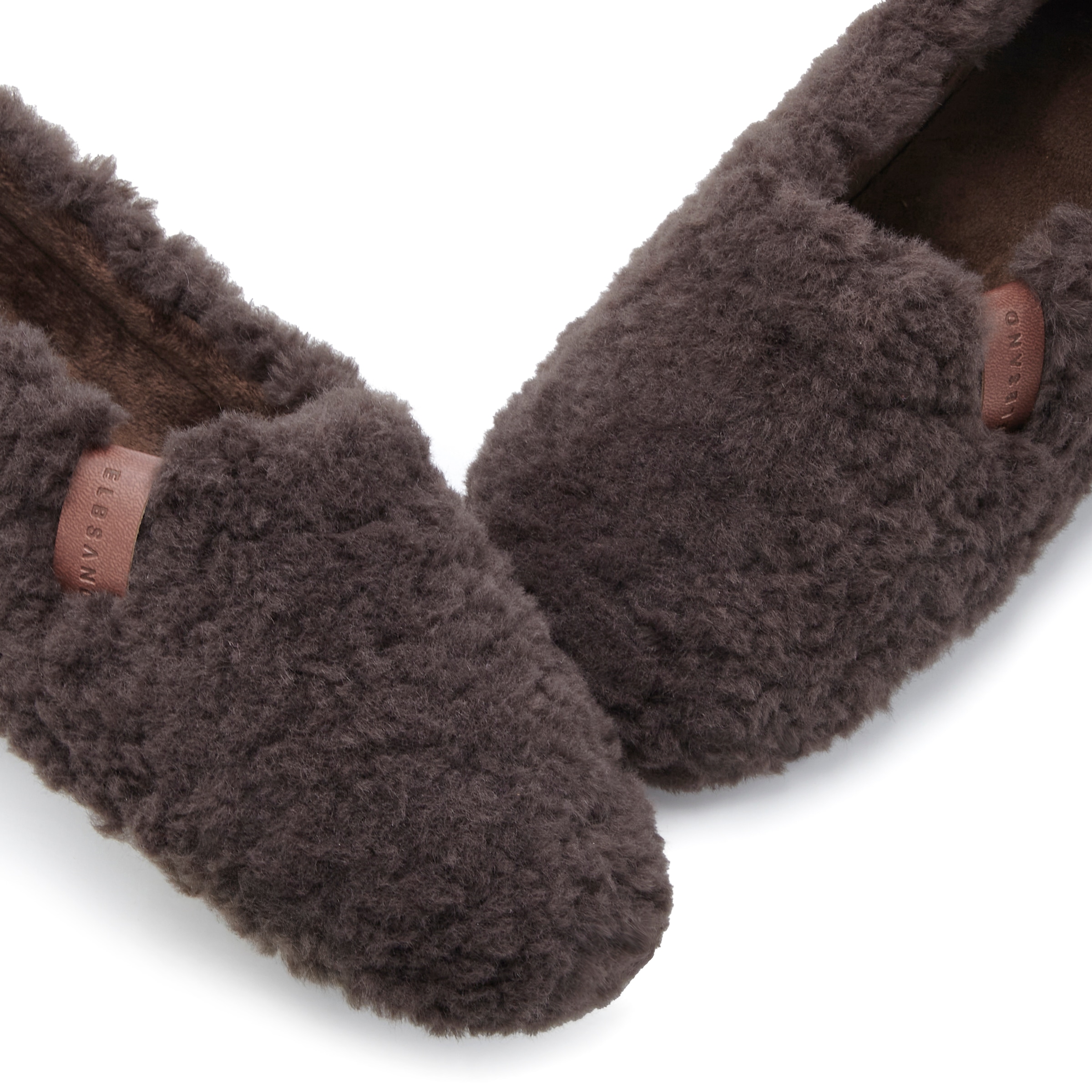 Elbsand Hausschuh, mit kuscheligem Fellimitat, Pantolette, Pantoffel, Hüttenschuh