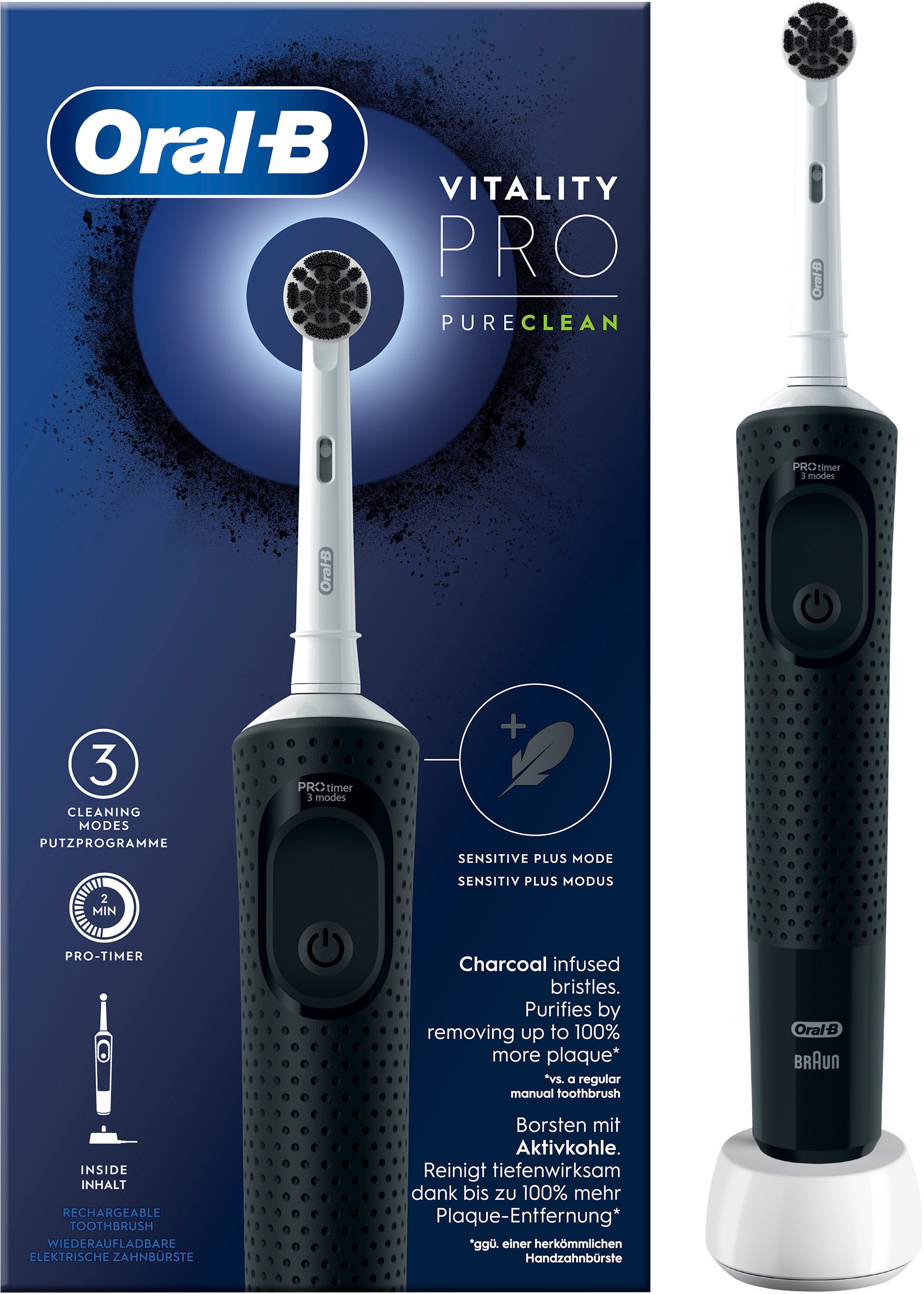 Oral B Elektrische Zahnbürste »Vitality Pro«, 1 St. Aufsteckbürsten, 3 Putzmodi kaufen
