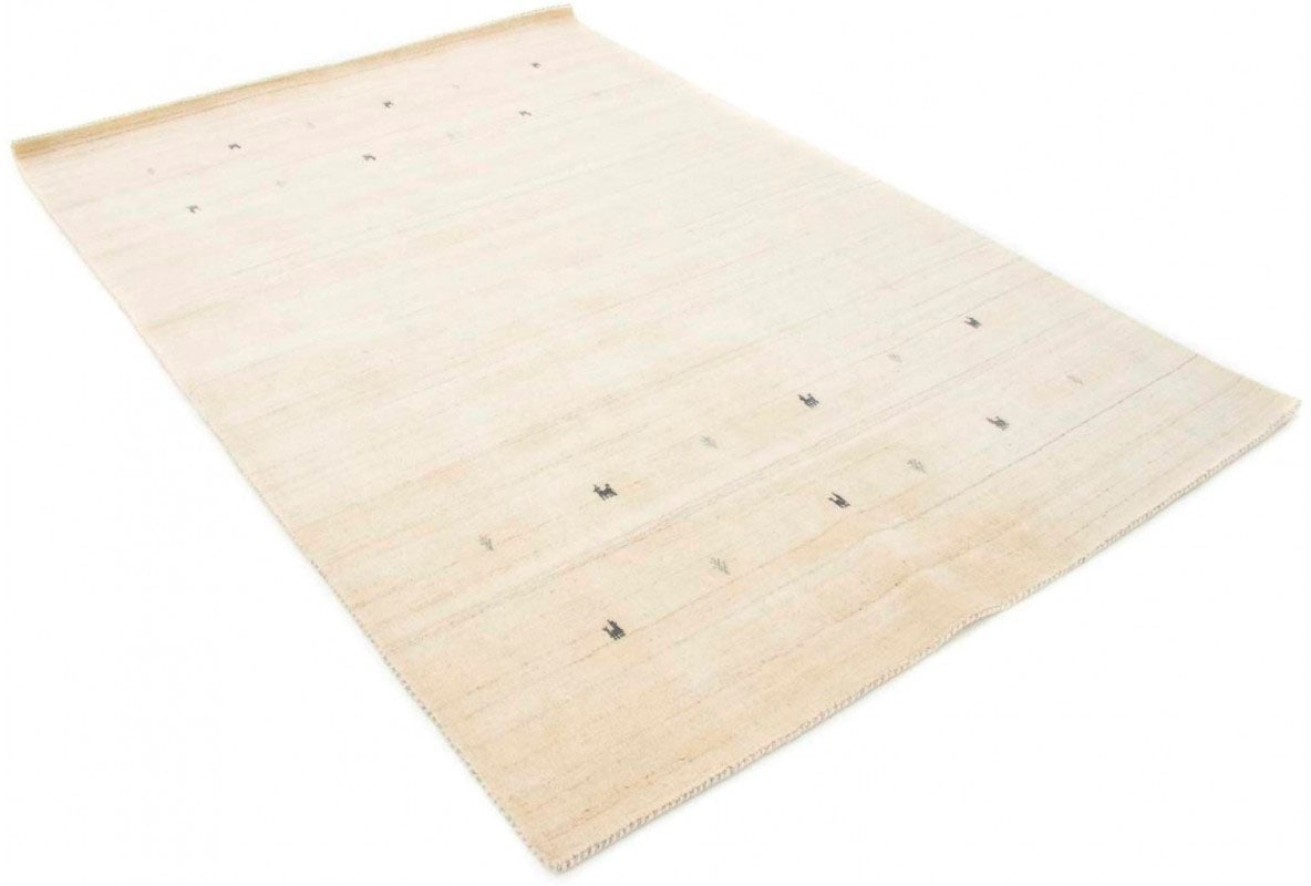 carpetfine Wollteppich »Gabbeh Uni, auch als Läufer und Rund erhältlich«, rechteckig, 15 mm Höhe, reine Wolle, handgewebt, Gabbeh Loom Tiermotiv, grosse Farbauswahl
