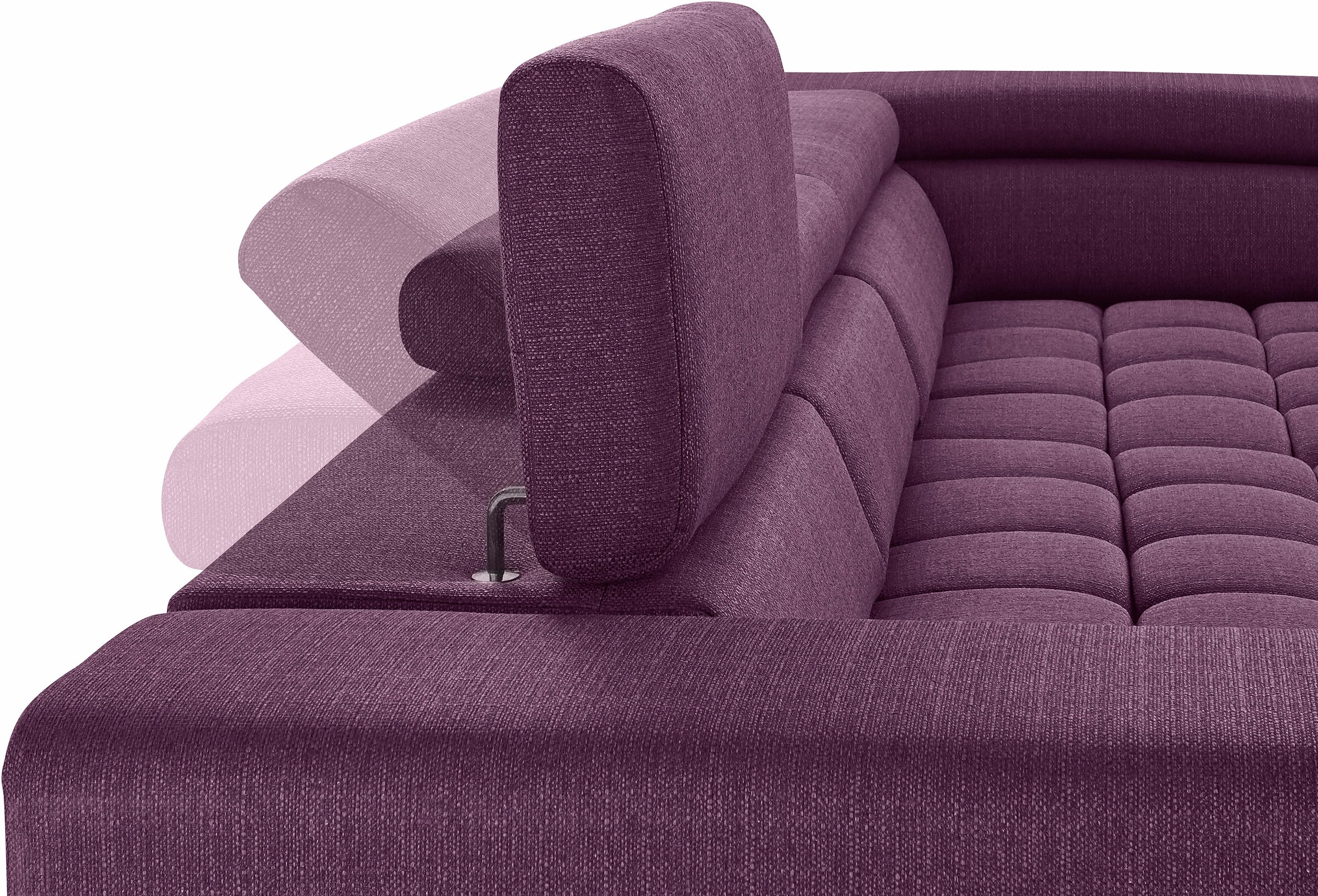 exxpo - sofa fashion Ecksofa Elias, L-Form, mit Kopf- bzw. Rückenverstellung, wahlweise mit Bettfunktion