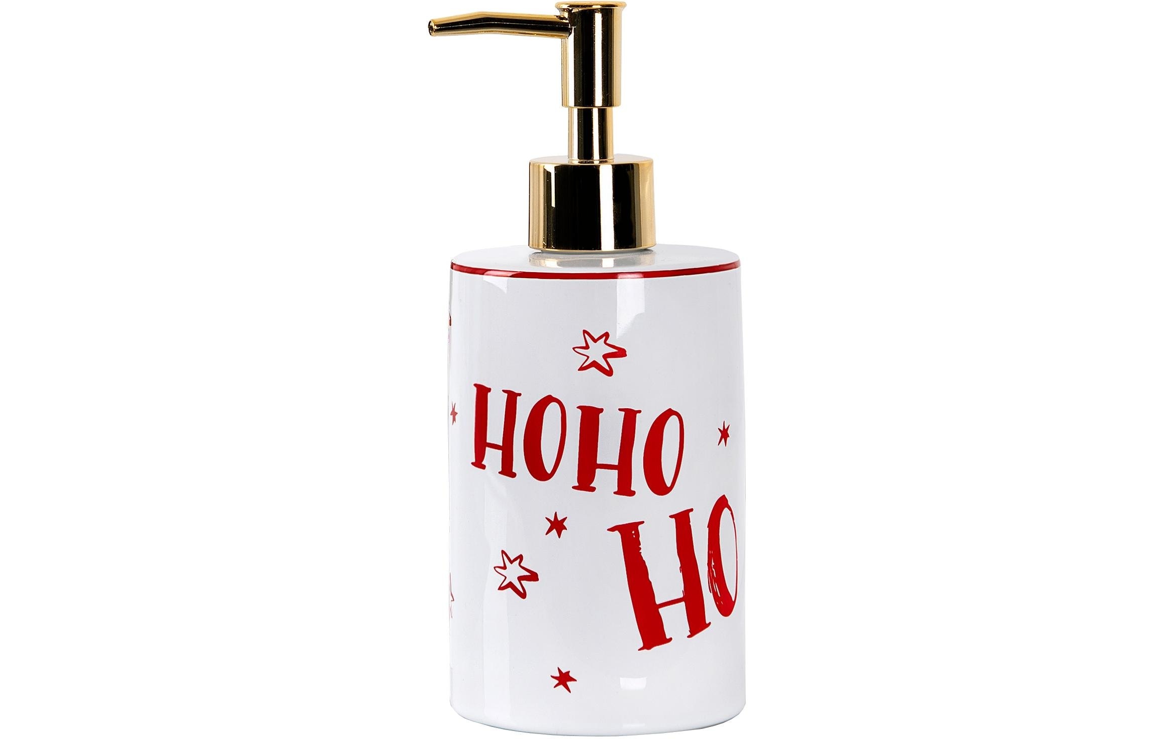 diaqua® Seifenspender »«Hoho Ho» 400 ml, Rot/Goldfarben/Weiss«