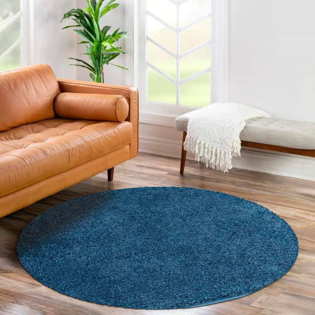 Carpet City Hochflor-Teppich »City Shaggy«, rund, 30 mm Höhe, Teppich Langflor, Uni, Shaggy, flauschig-weich