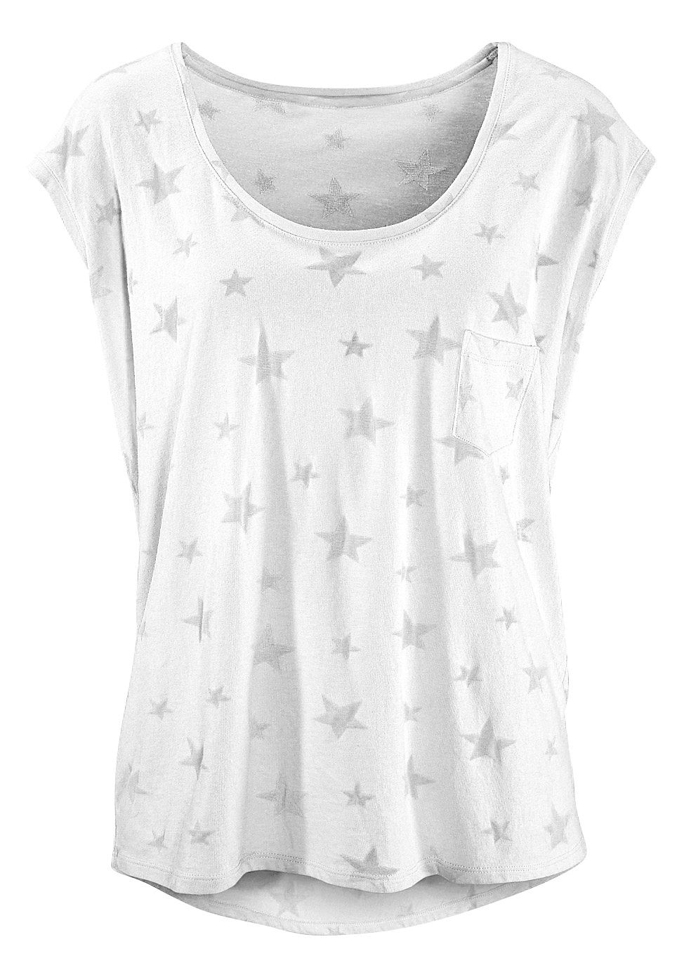 T-Shirt, (2er-Pack), leicht bei transparenten kaufen Schweiz Jelmoli-Versand online Ausbrenner-Qualität Sternen mit Beachtime