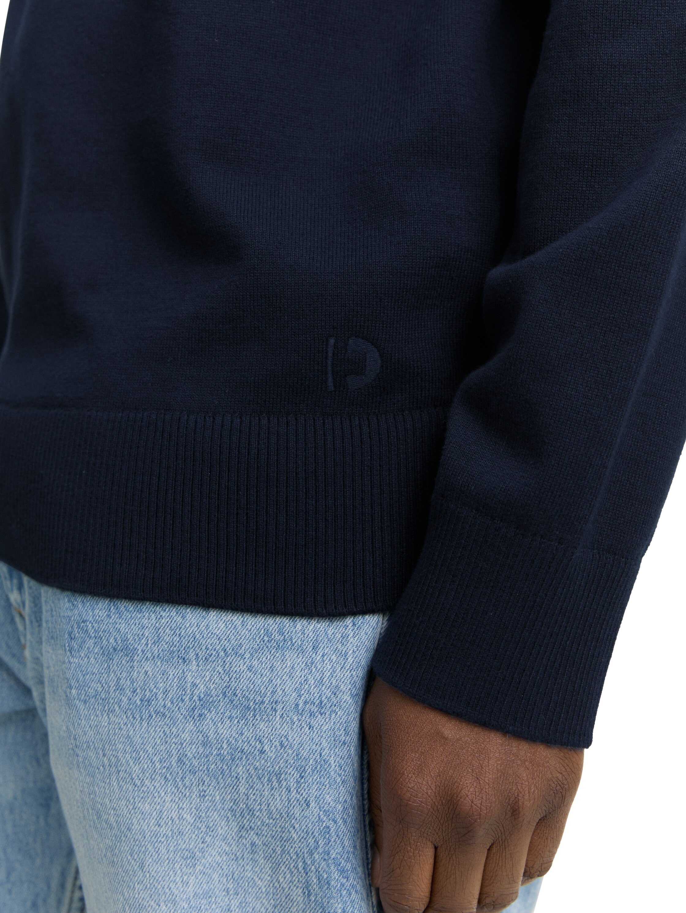 TOM TAILOR Denim Strickpullover, in melierter Optik