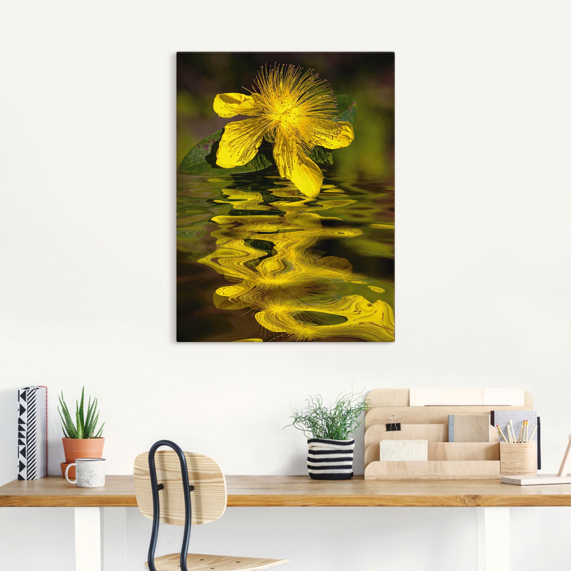 Artland Leinwandbild »Wasserblüte - Johanniskraut«, Spa Bilder, (1 St.), auf Keilrahmen gespannt