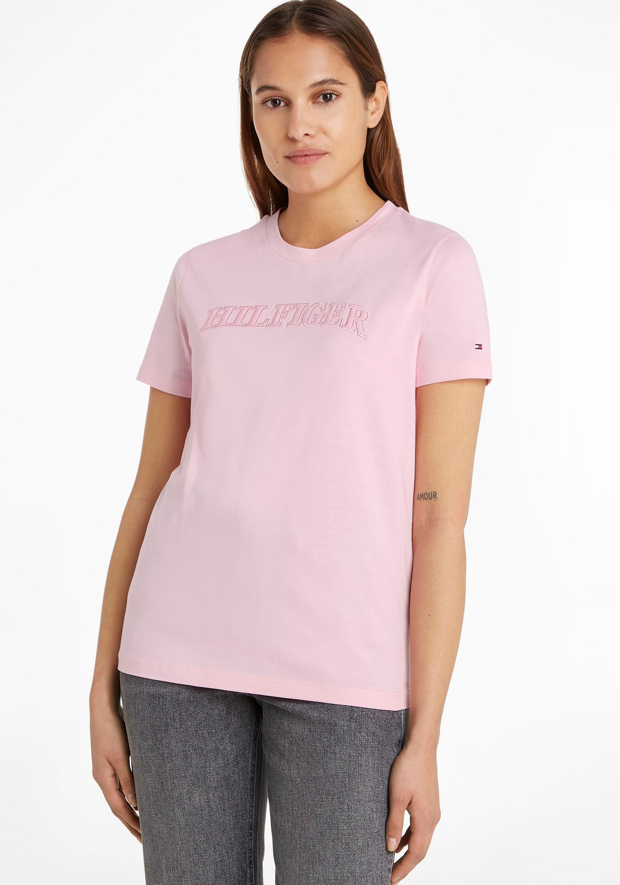 Tommy Hilfiger T-Shirt »REG TONAL HILFIGER C-NK SS«, mit Tommy Hilfiger  Markenlabel online bestellen | Jelmoli-Versand | T-Shirts