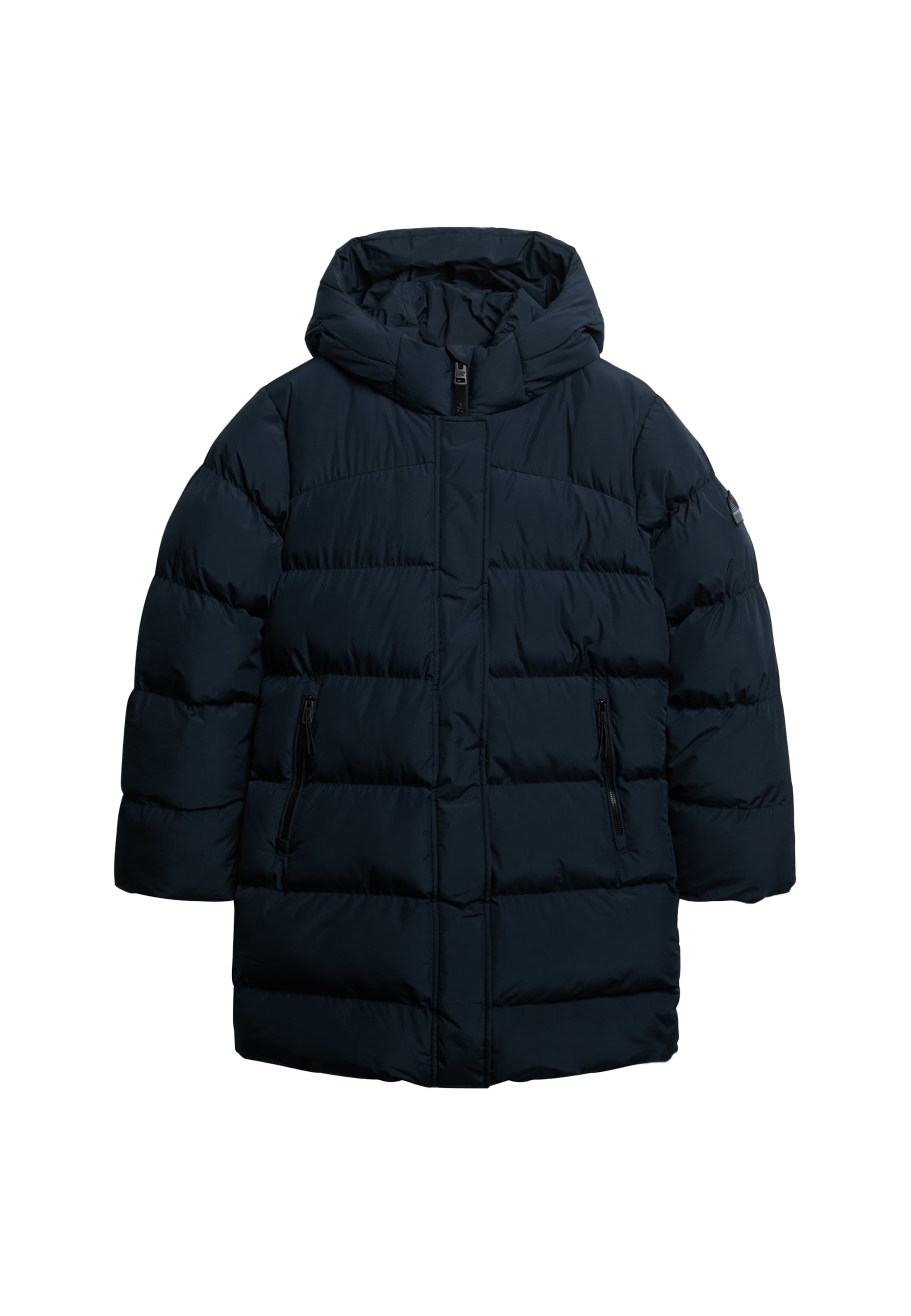 Superdry Steppjacke »HOODED SPORTS PUFFER MID JKT«, mit Kapuze