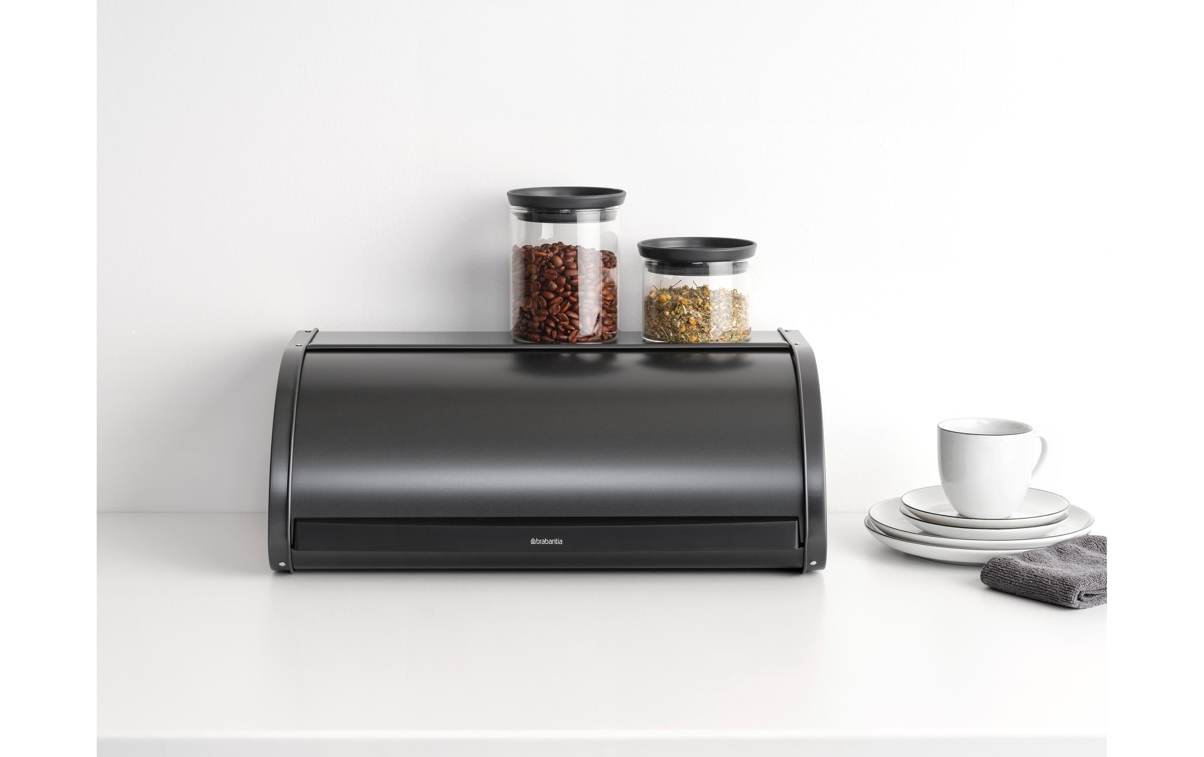 Brabantia Brotkasten »Roll Top Bread Bin Grau/Schwarz«, (1 tlg.)