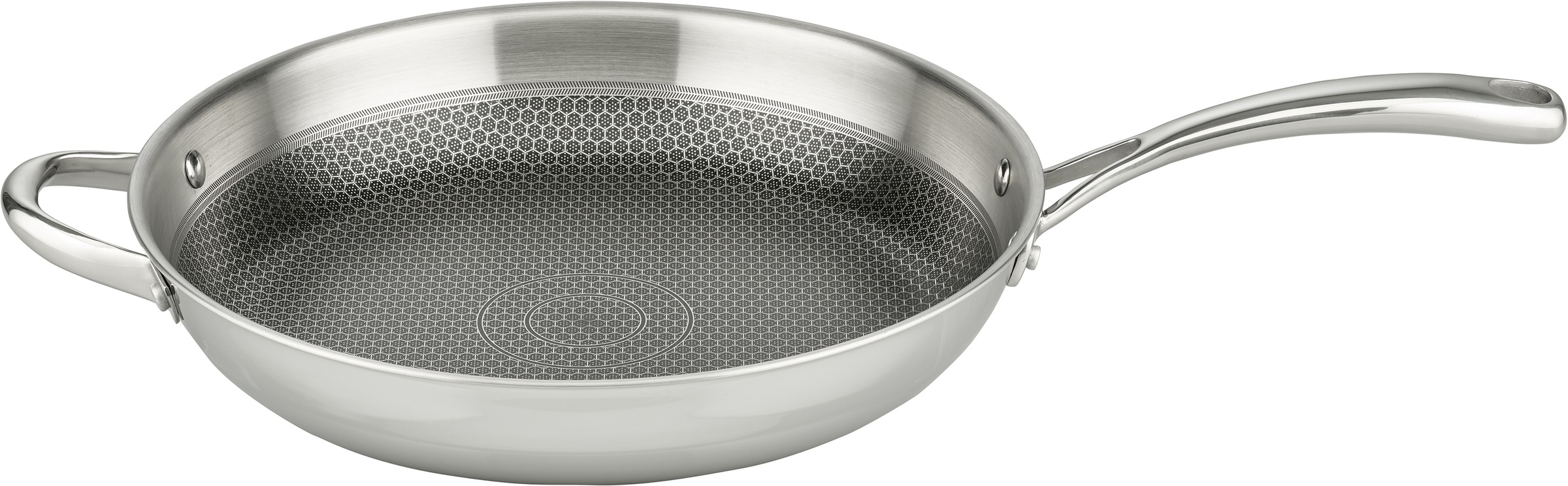 Elo Premium Bratpfanne "Relief Evolution" Edelstahl 18/10 1 Stk. tlg. einzigartiges Öl Dosiersystem, Induktion