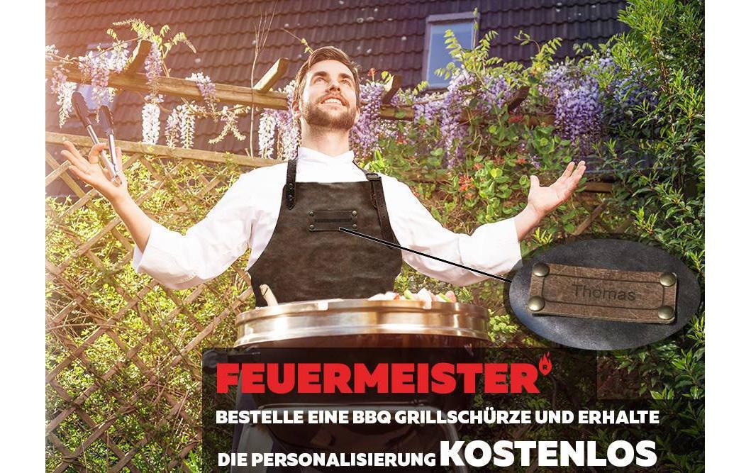 Grillschürze »Feuermeister Antikleder, Anthrazit, Grösse 2«