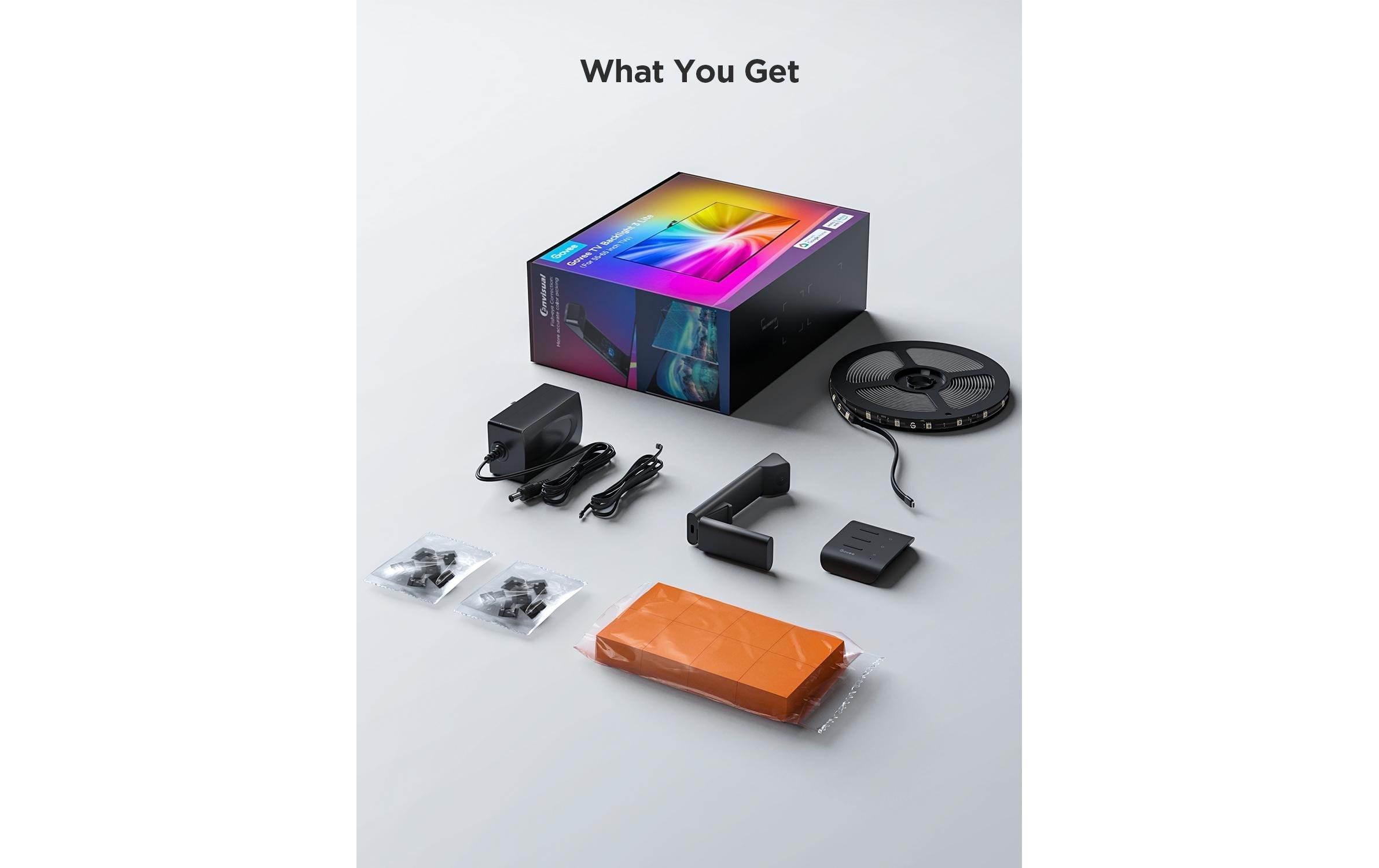 Govee LED Lichtleiste »Govee T3, 75-85, RGBICW, WiFi, BT«, 150 flammig