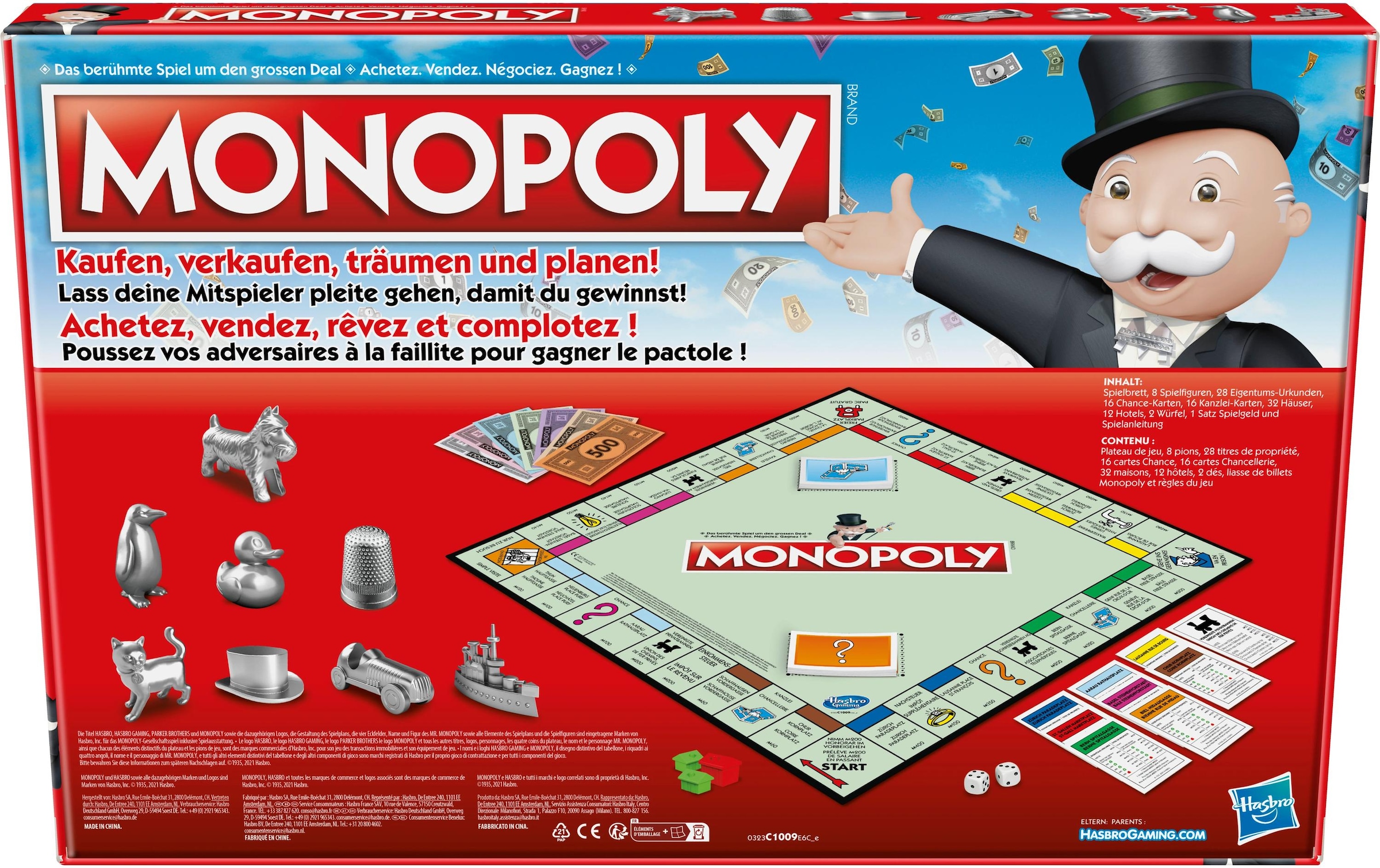 Hasbro Spiel »Monopoly Swiss Edition (DE/FR/IT)«