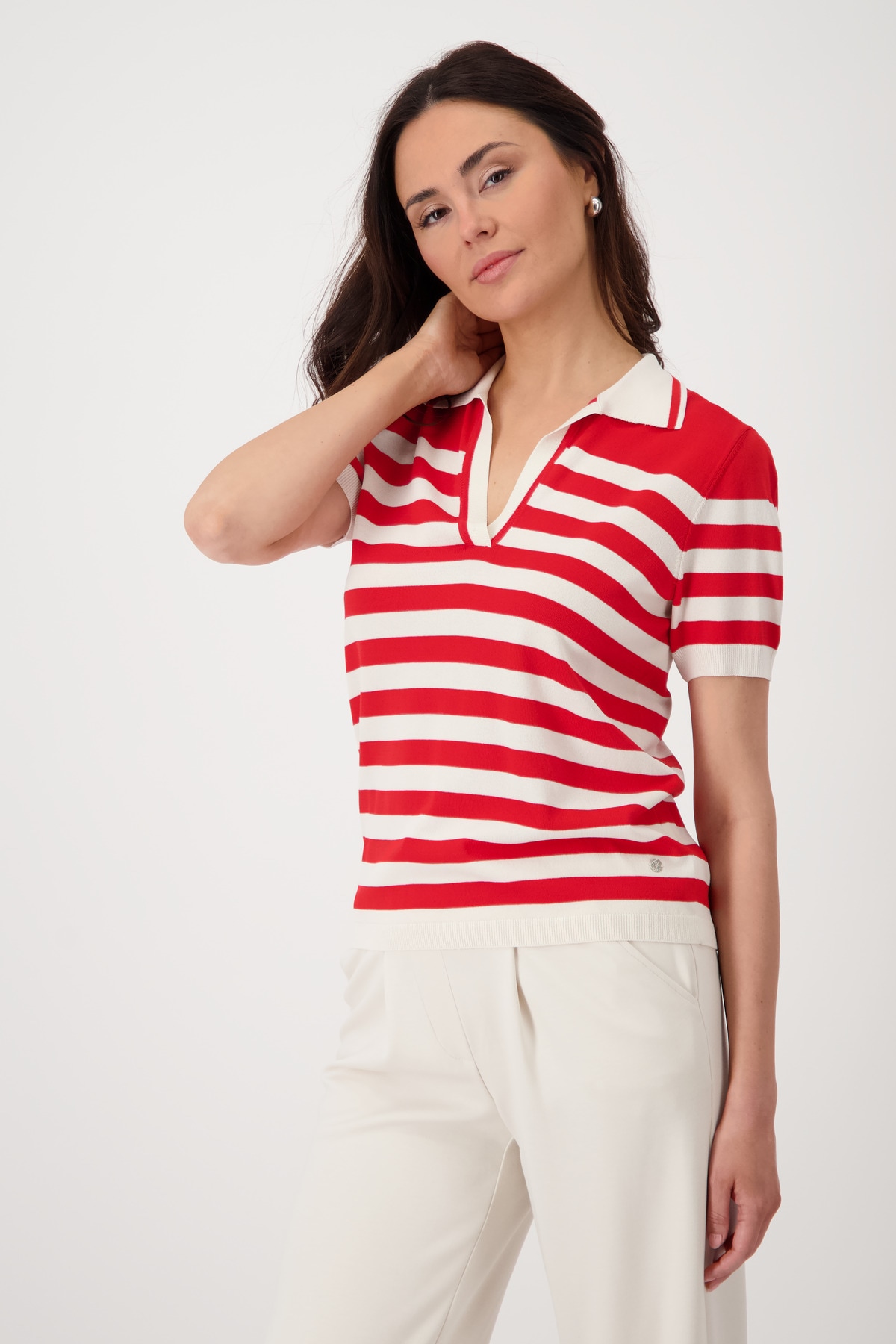 Monari Polokragenpullover »Pullover Polo Ringel« mit Streifen
