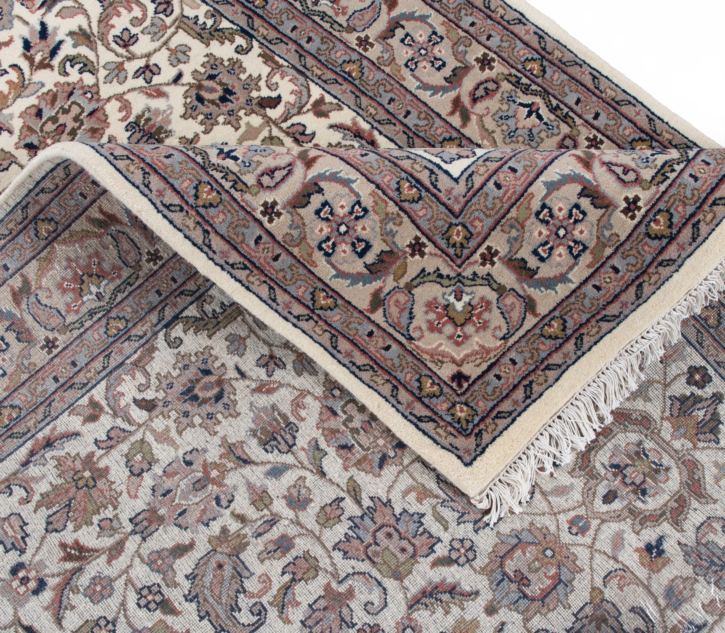 THEKO Orientteppich »Benares Isfahan«, rechteckig, reine Wolle, handgeknüpft, mit Fransen