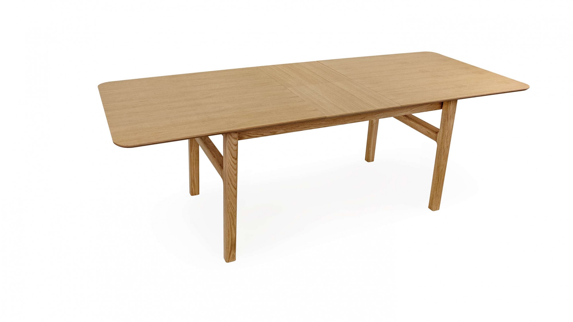 Woodman Esstisch »Curved«, Scandi Design, Breite 180 cm, ausziehbar auf 220 cm, FSC®-zertifiziert