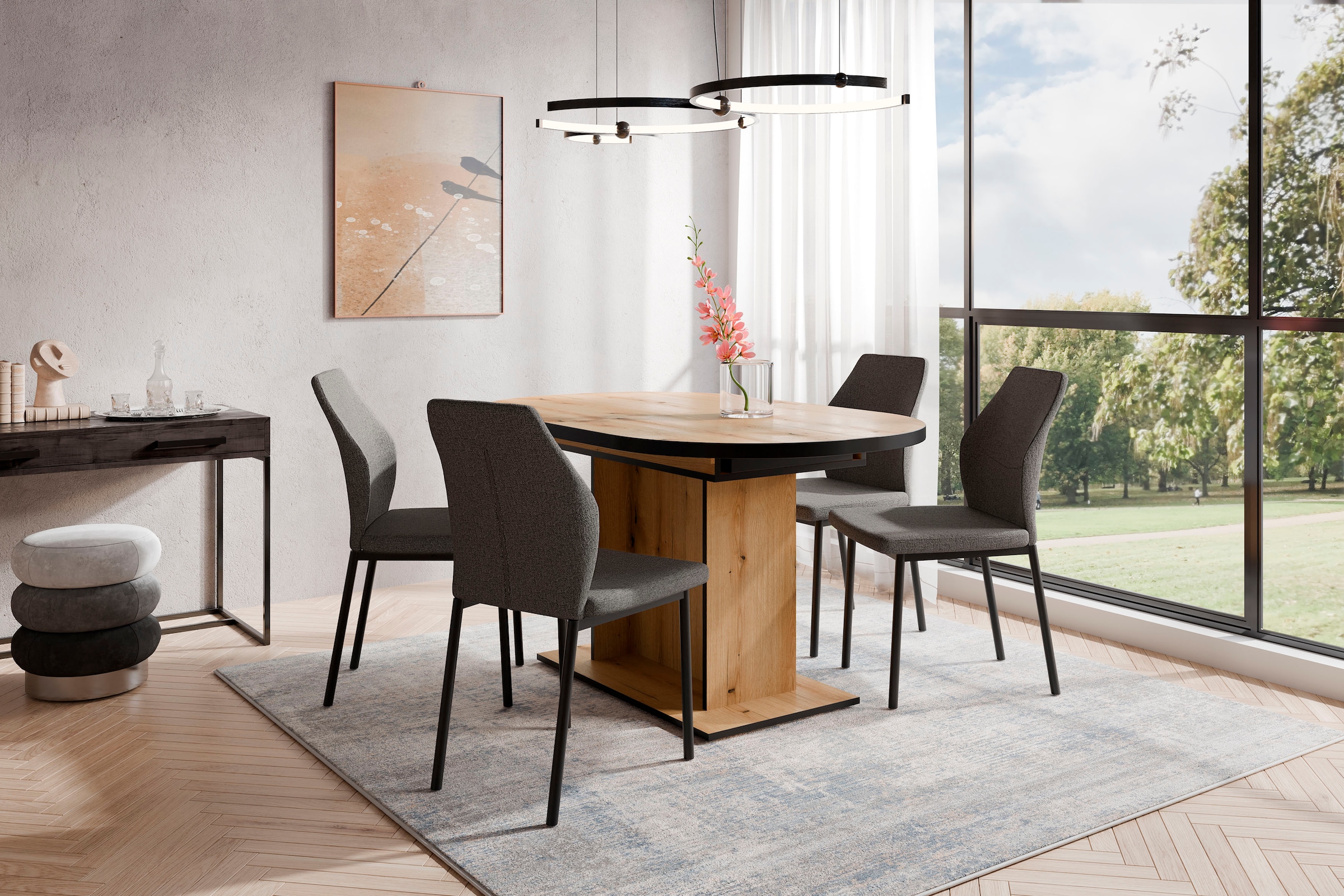Home affaire Esstisch »Basel«, pflegeleichter Tisch, 140cm auf 180cm ausziehbar, verschiedene Farben