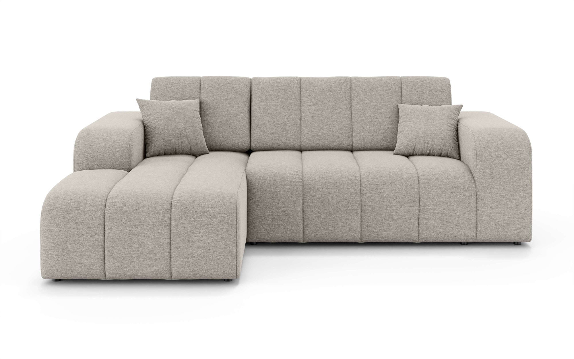 INOSIGN Ecksofa »CASSY L-Form, Schlafsofa mit Bettkasten, Masse B/T/H: 245/165/88 cm«, mit 2 Rückenkissen, Recamiere rechts oder links bestellbar