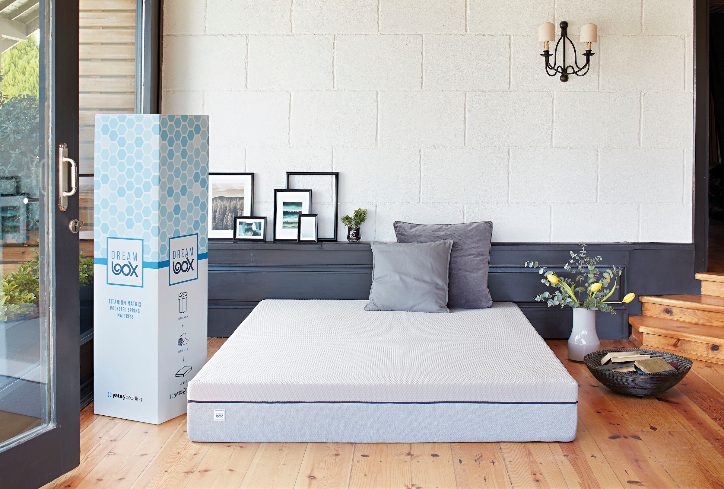 Yatas Bedding Taschenfederkernmatratze »Dream Box Roll PRO, Matratze 90x200, 140x200 cm & weitere Grössen«, 24 cm hoch, 416 Federn, (1 St.), H2 / H3, wendbar, ergonomisch, atmungsaktiv