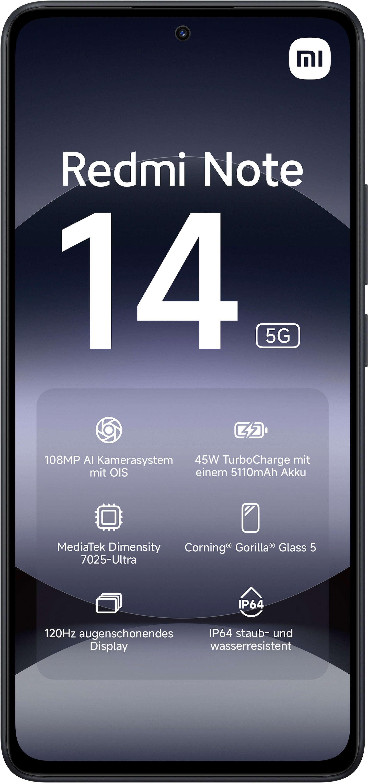 Xiaomi Smartphone »Redmi Note 14 5G«, Mitternachtsschwarz