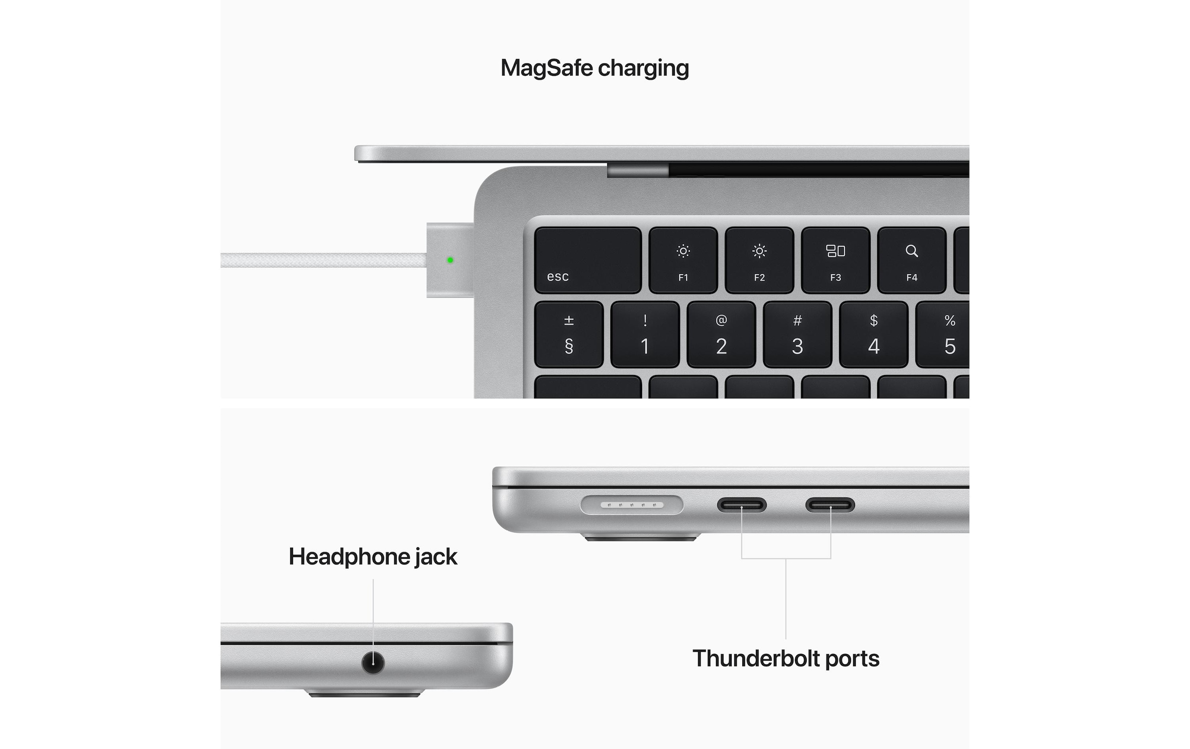 Apple MacBook Air 13 Zoll (2022), M2 Chip, 8C CPU, 8C GPU, 30W Power Adapter