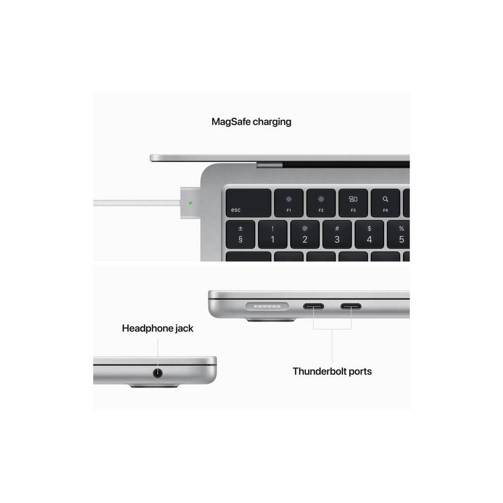 Apple MacBook Air 13 Zoll (2022), M2 Chip, 8C CPU, 10C GPU, 67W Power Adapter