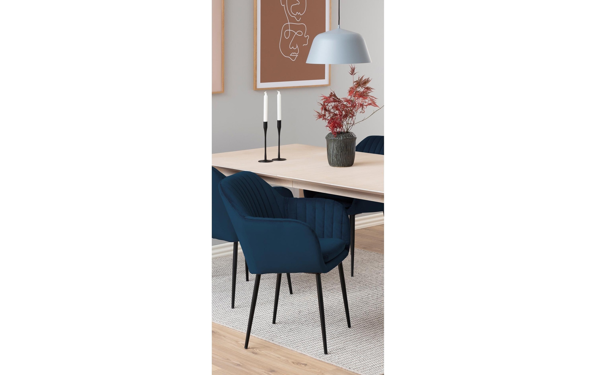 AC Design Stuhl »Emilia Dunkelblau«