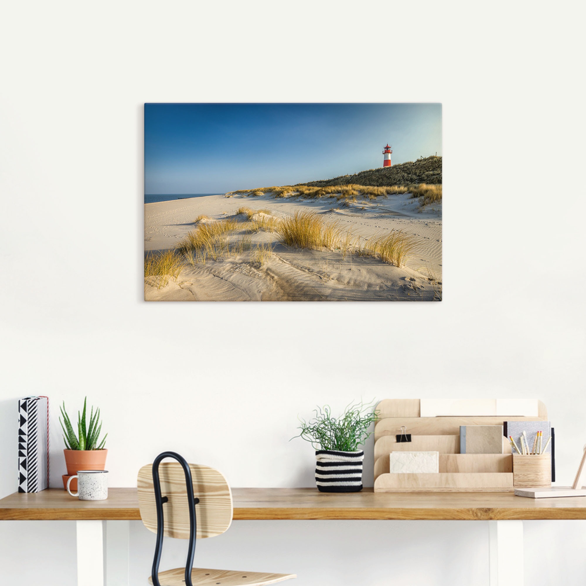 Artland Wandbild »Leuchtturm List-Ost Ellenbogen-Halbinsel«, Strandbilder, (1 St.), als Alubild, Outdoorbild, Leinwandbild, Poster in verschied. Grössen