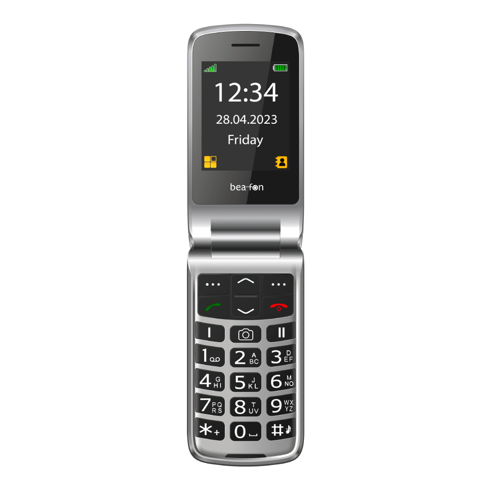 Beafon Klapphandy »SL605«, Rot/Silber