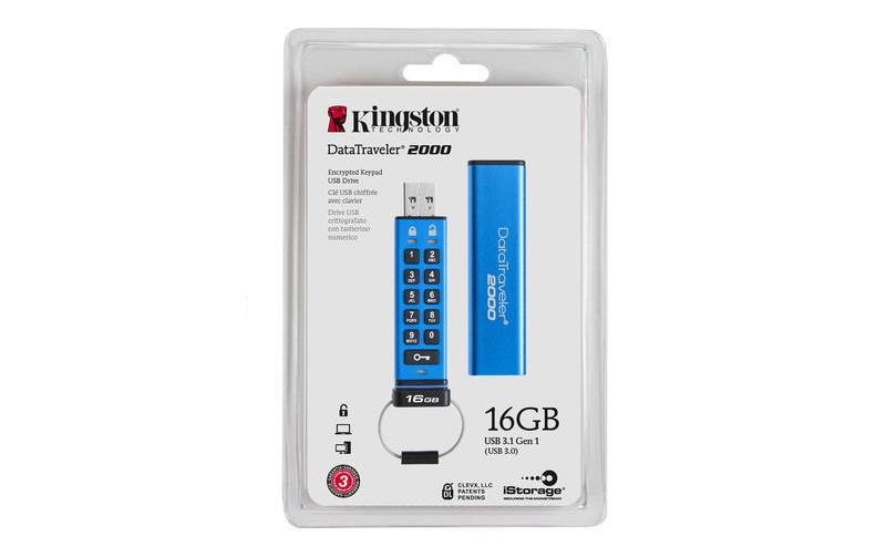 Kingston USB-Stick »DataTraveler 2000 Keypad USB 3,0 8 GB«, (Lesegeschwindigkeit 120 MB/s)