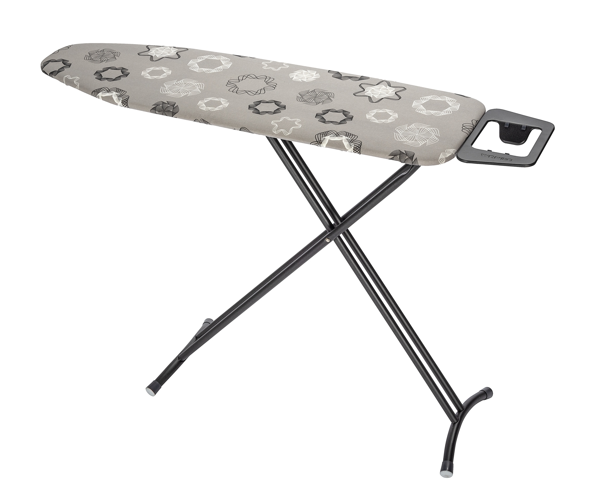 WENKO Bügelbrett »Modell Classic Black«, Bügelfläche 120 cmx38 cm, höhenverstellbarer Bügeltisch, platzsparend klappbar