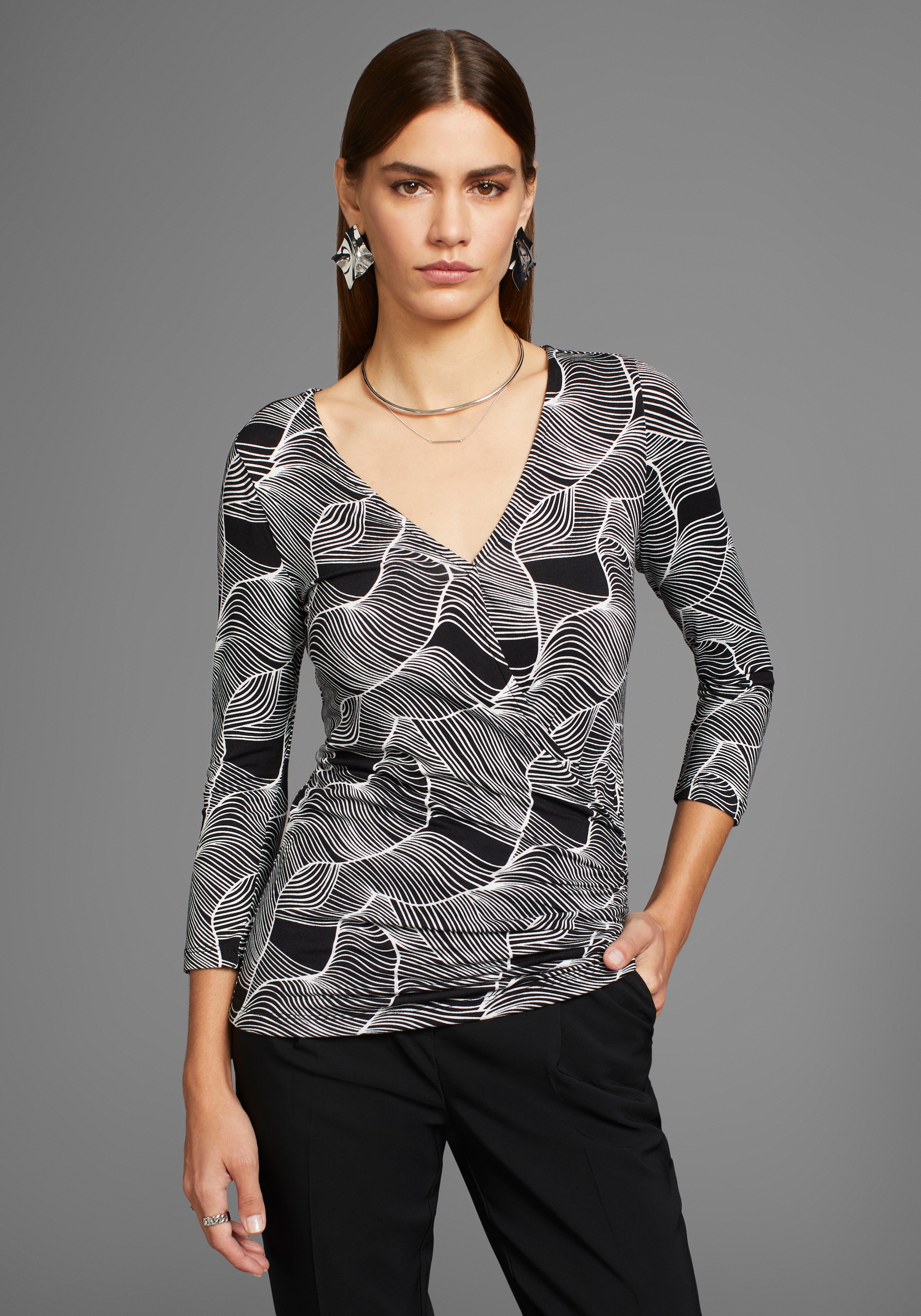 3/4-Arm-Shirt, mit modernem Print - NEUE KOLLEKTION