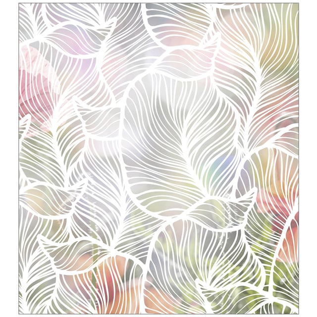MySpotti Fensterfolie »Look Leaves white«, halbtransparent, glattstatisch  haftend, 90 x 100 cm, statisch haftend online shoppen | Jelmoli-Versand
