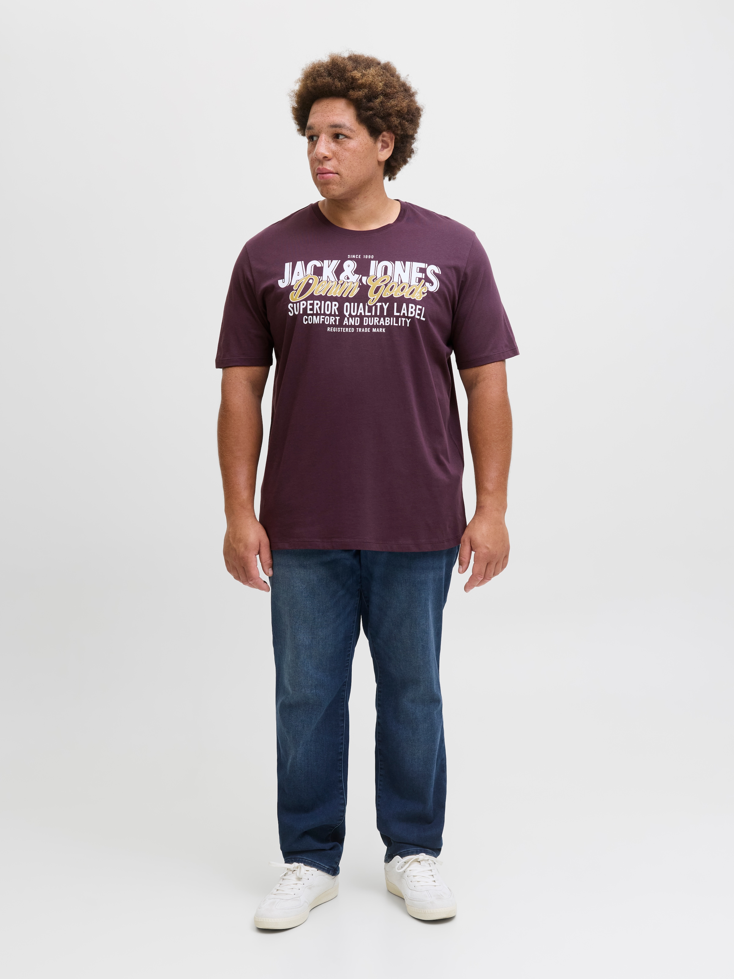 Jack & Jones PlusSize T-Shirt »JJELOGO TEE SS ONECK 2 COL AW25 NOOS PLS«