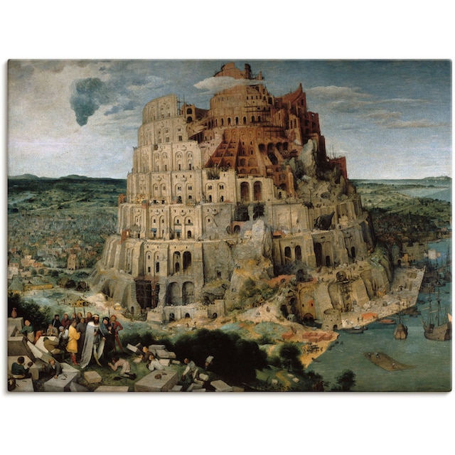 oder Artland Wandbild | als Leinwandbild, St.), Jelmoli-Versand 1563«, bestellen versch. Babel. »Der in von Wandaufkleber (1 Grössen Poster Gebäude, Turmbau online