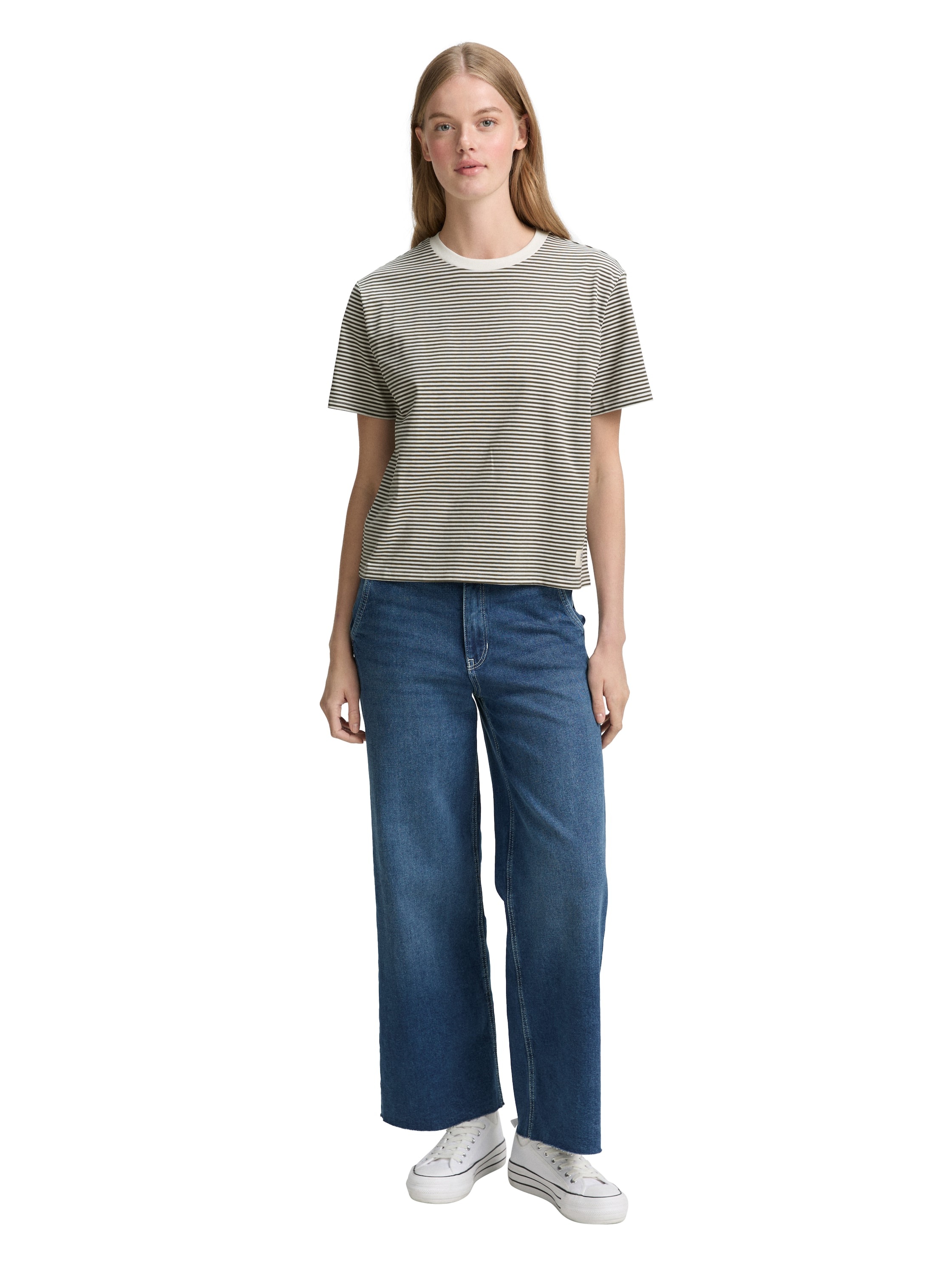 TOM TAILOR Denim T-Shirt, mit Streifen Muster