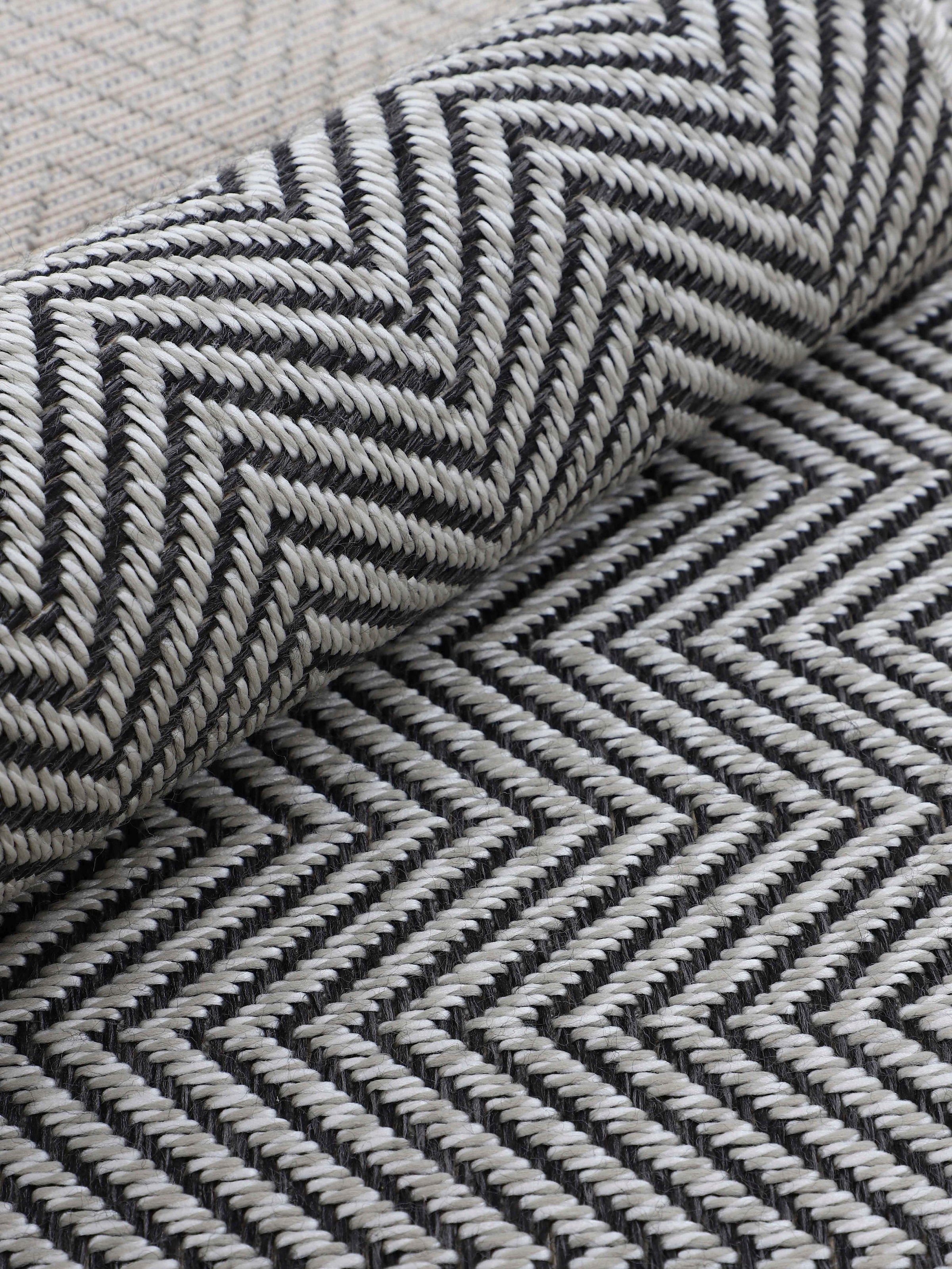 carpetfine Läufer »Boho 106«, rechteckig, 4 mm Höhe, robustes Flachgewebe, Sisal Optik, UV-beständig, Aussenbereich