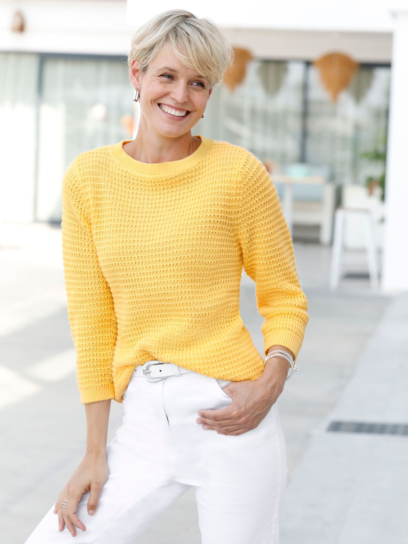 Classic Basics 3/4 Arm-Pullover »U-Boot-Pullover«