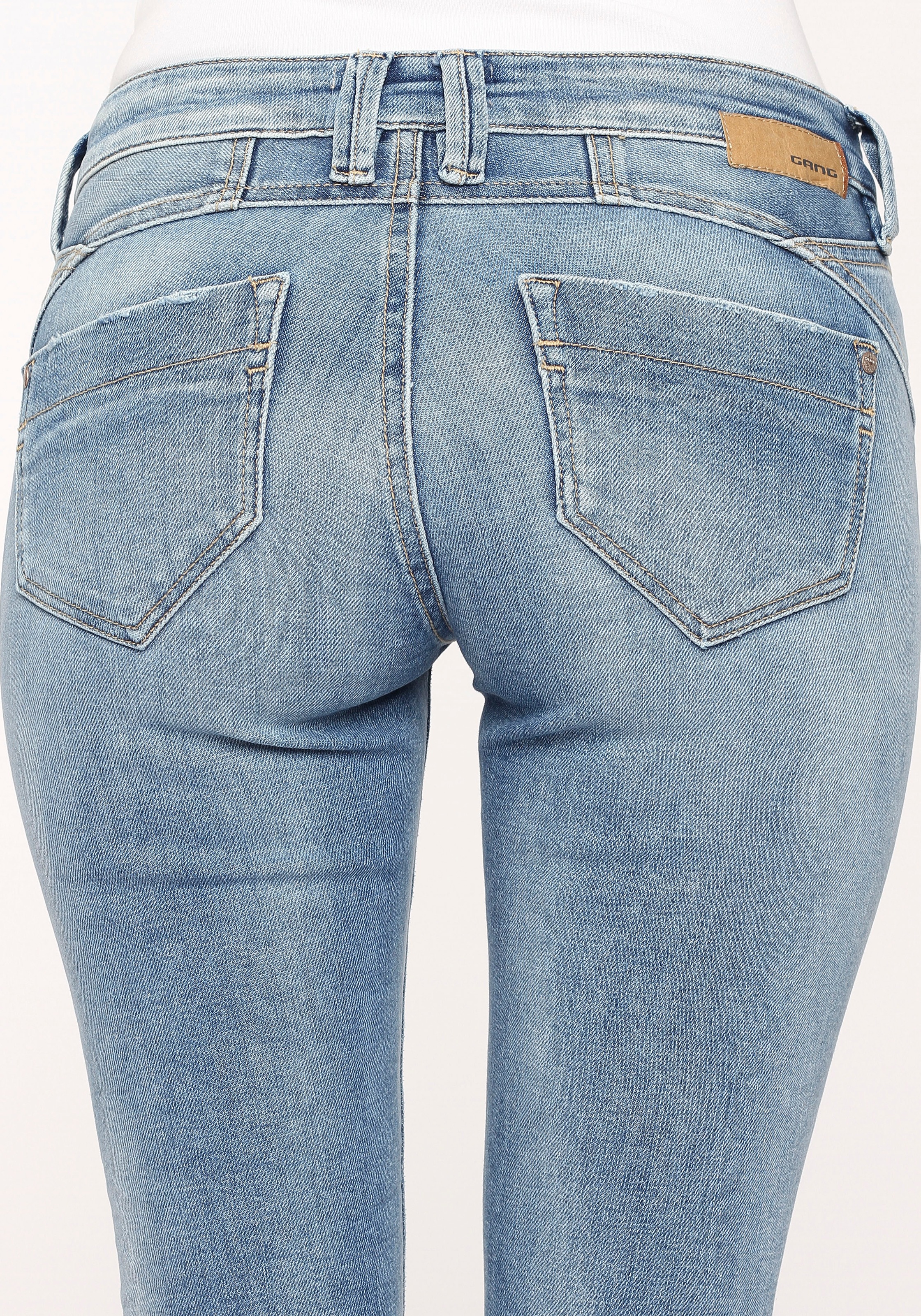 GANG Skinny-fit-Jeans »94NENA«, seitlichen Dreieckseinsätzen kaufen mit