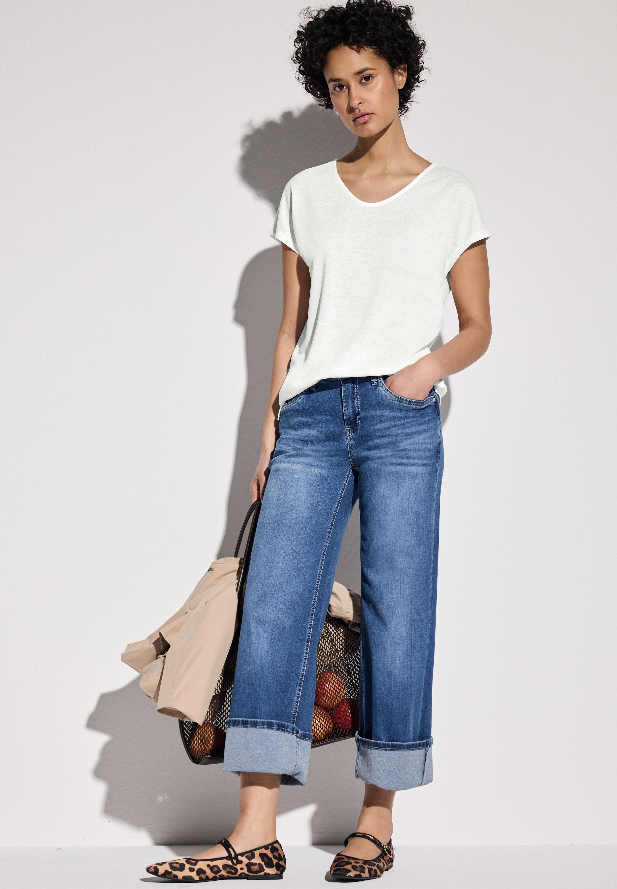 STREET ONE Shirttop, mit seitlichen Schlitzen